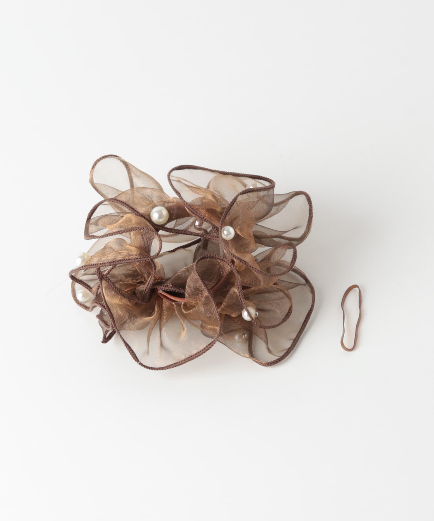 シアーフリルパールヘアカフ BRN -