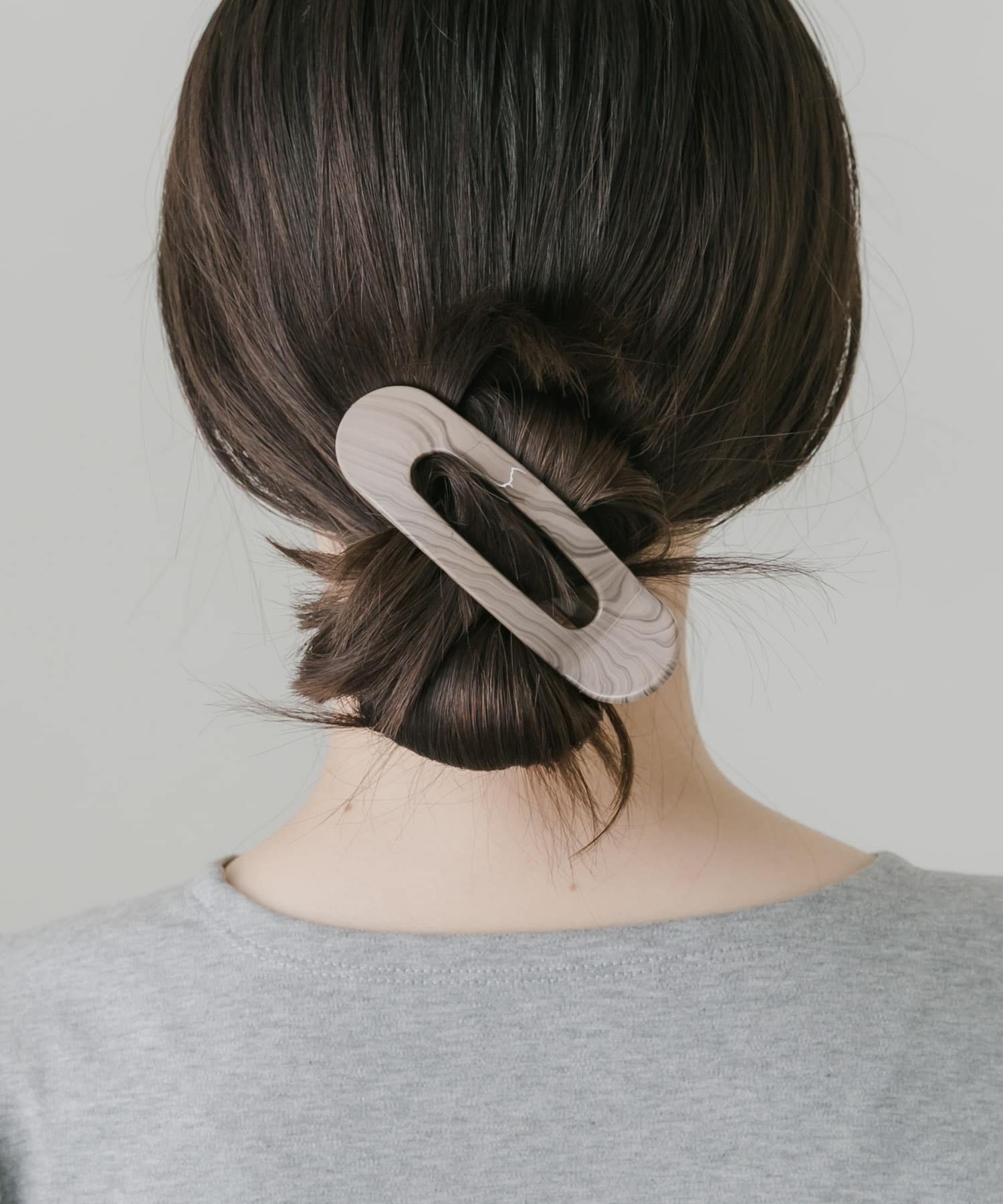 マーブルヘアクリップ