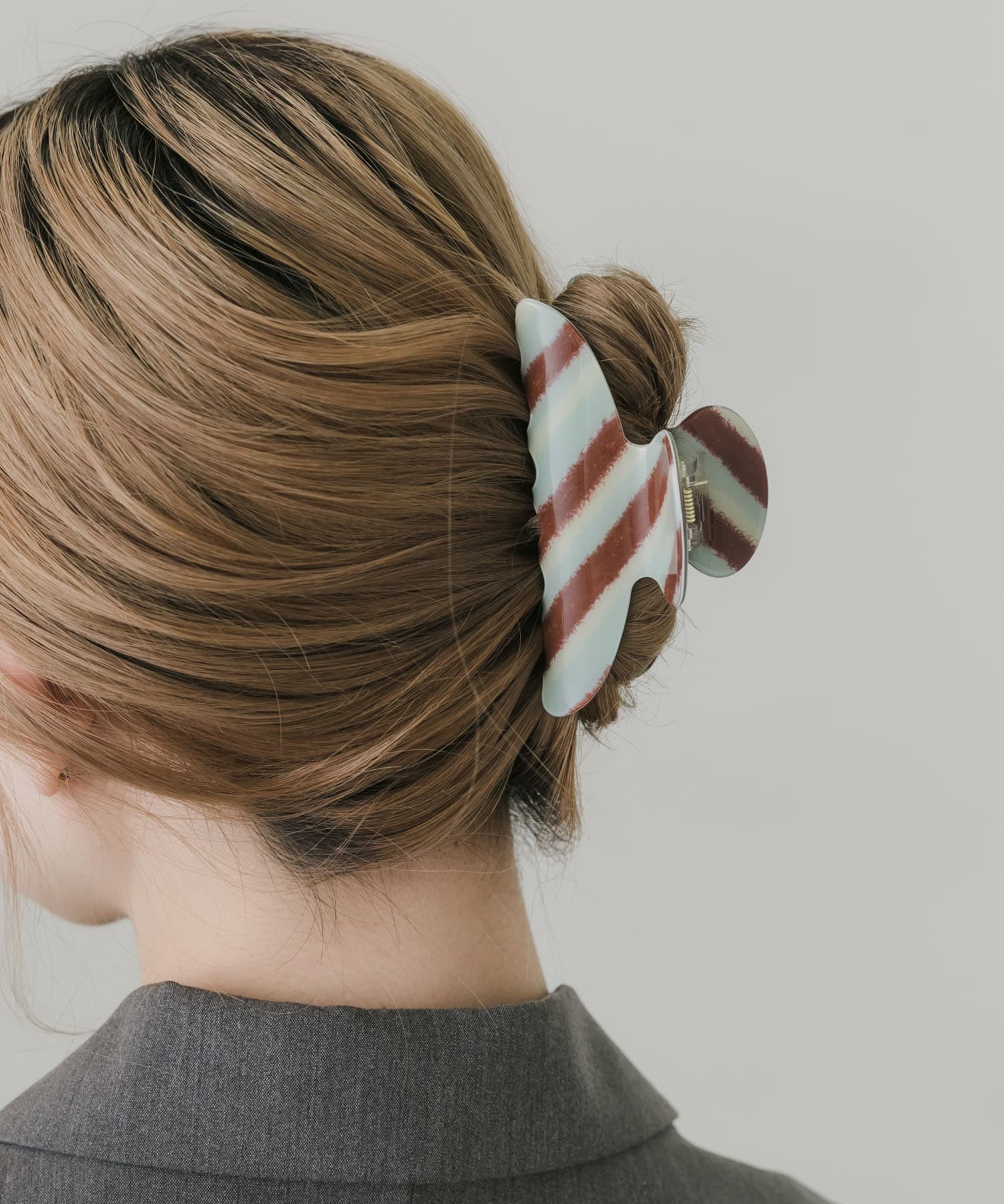 カラーストライプバンス GR/BR -