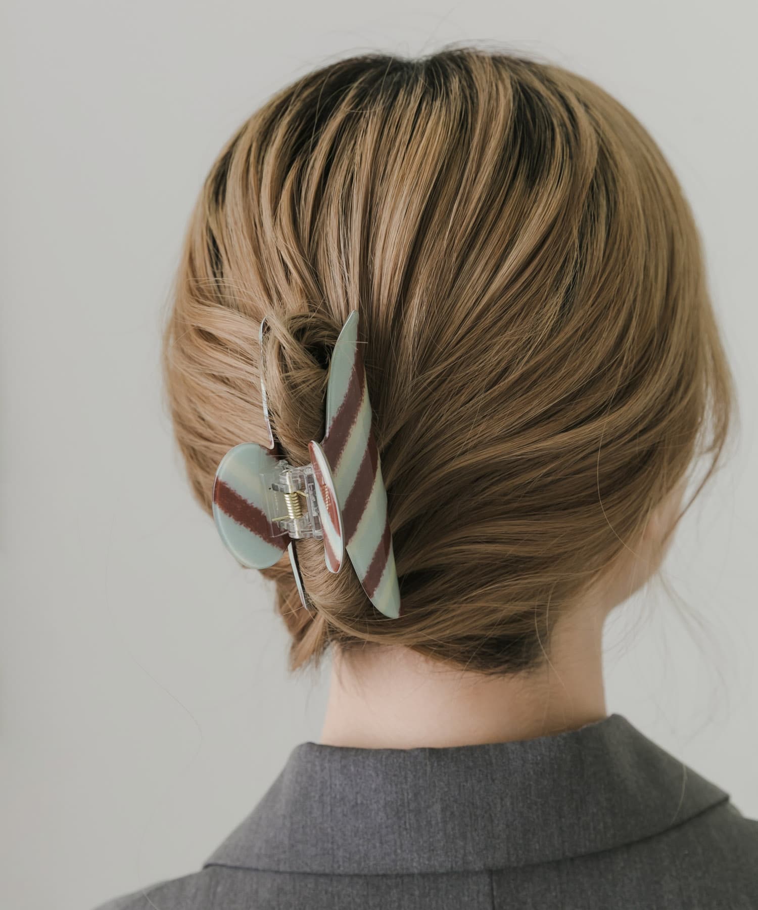 カラーストライプバンス GR/BR -