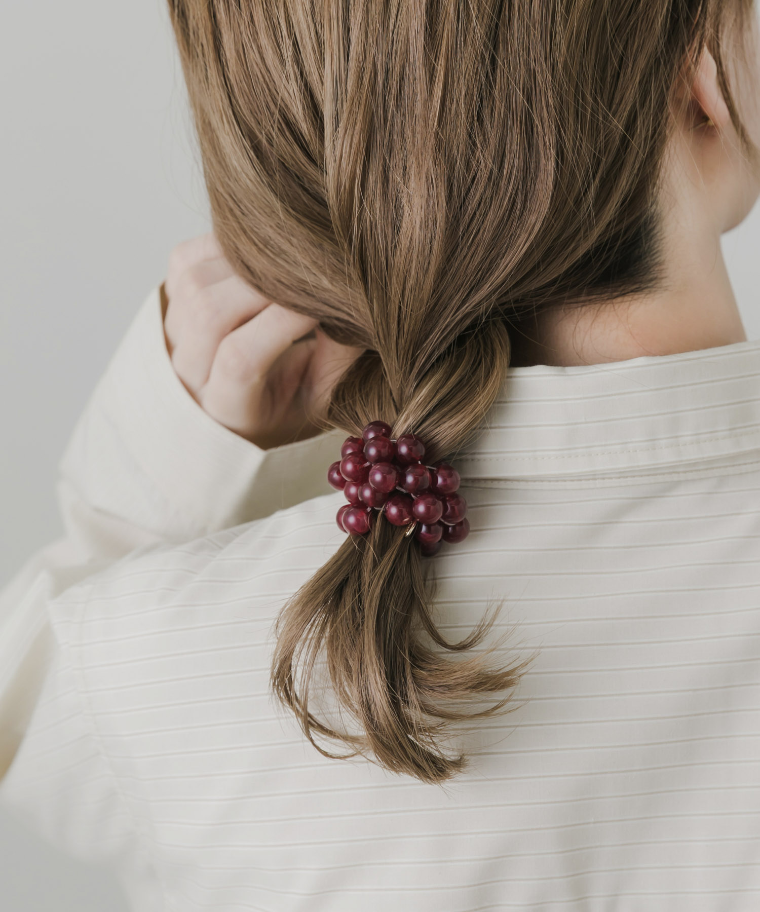 ボールレイヤードヘアポニー RED -