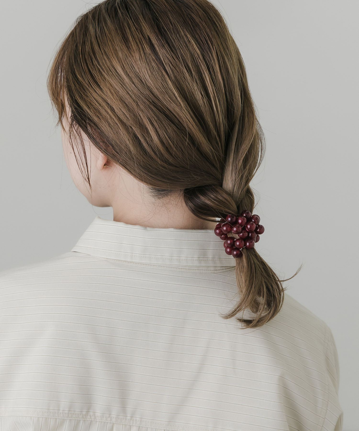 ボールレイヤードヘアポニー RED -