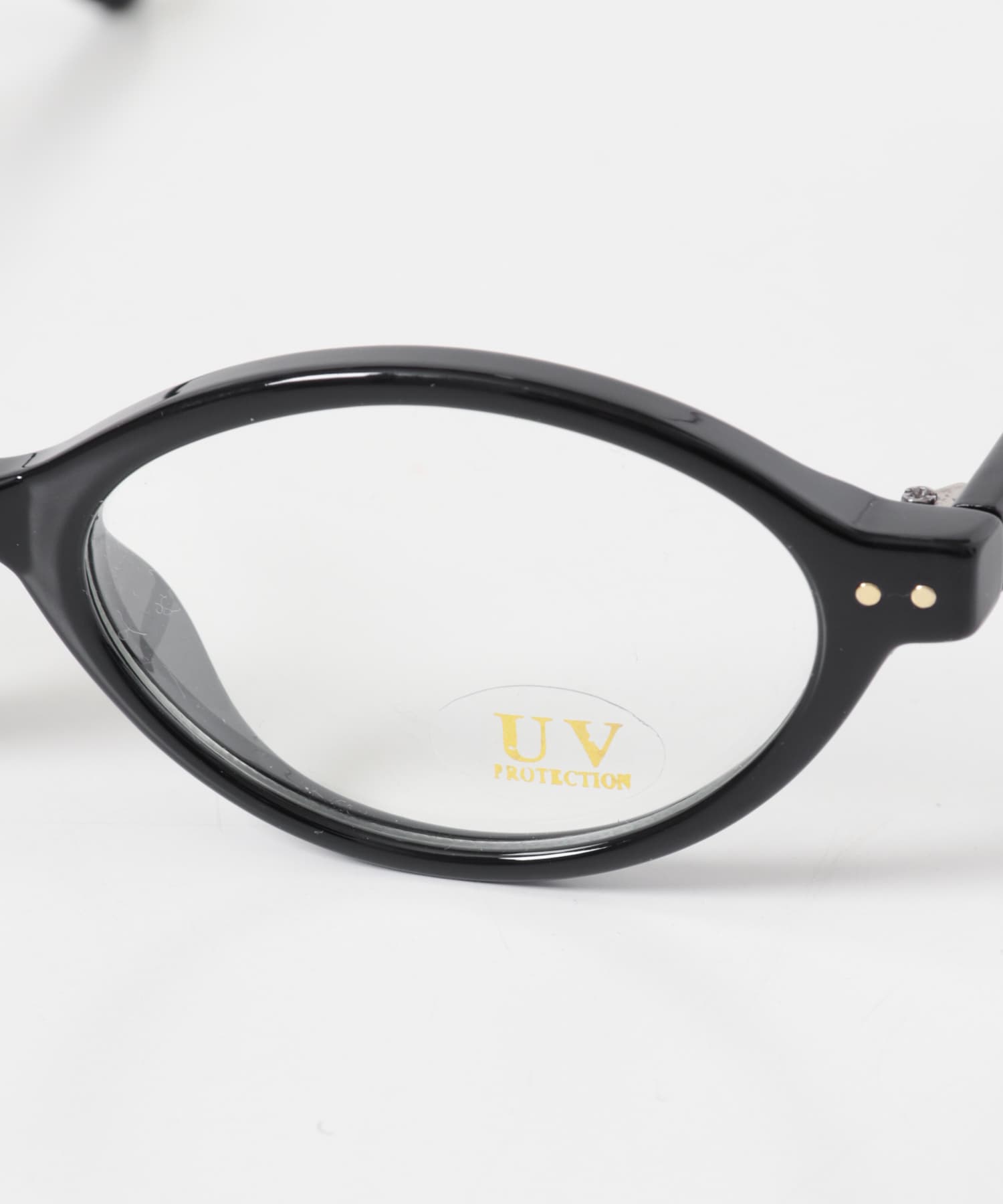 オーバルスリムダテメガネ BLK -