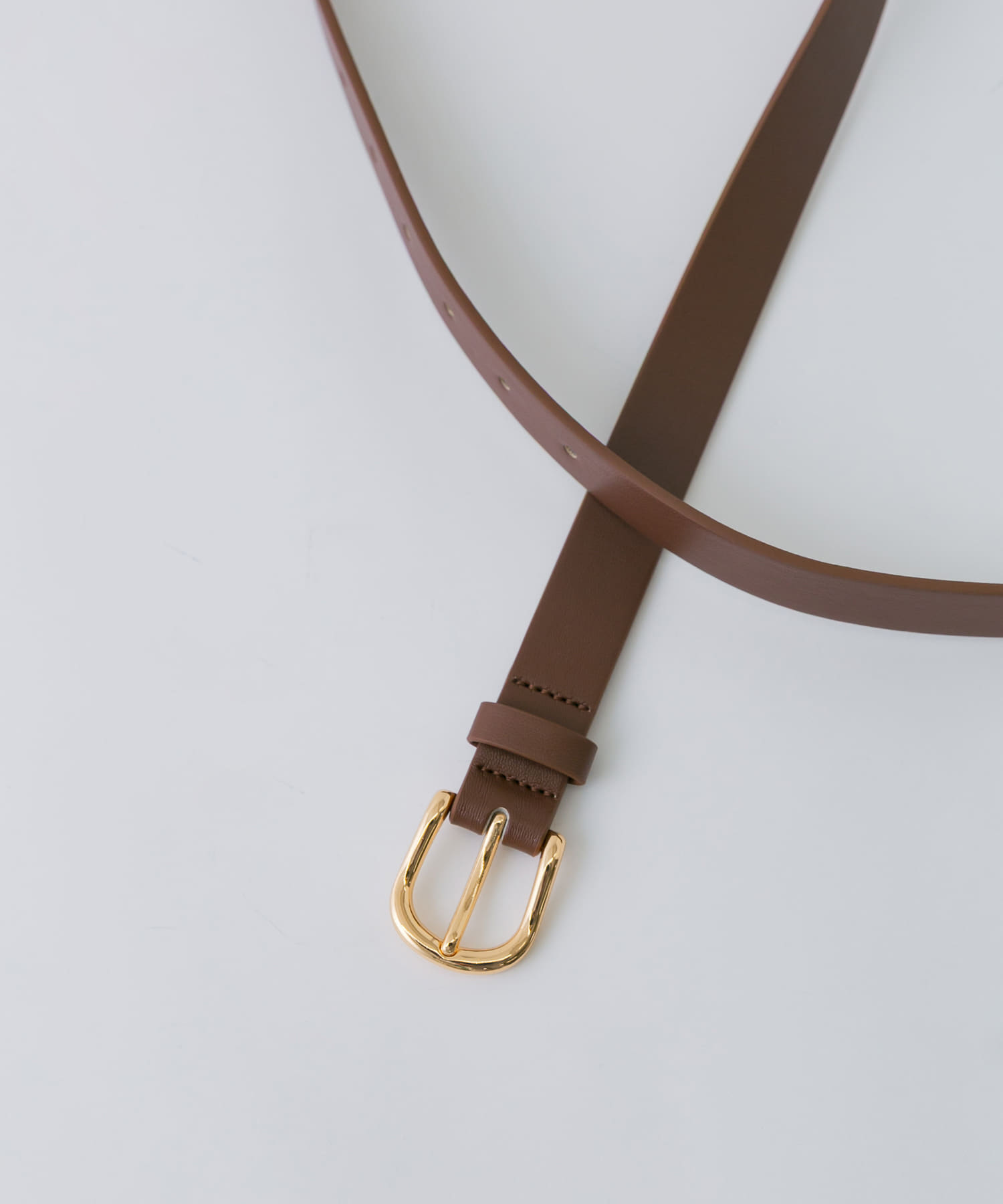 プレーンバックルベルト BRN -