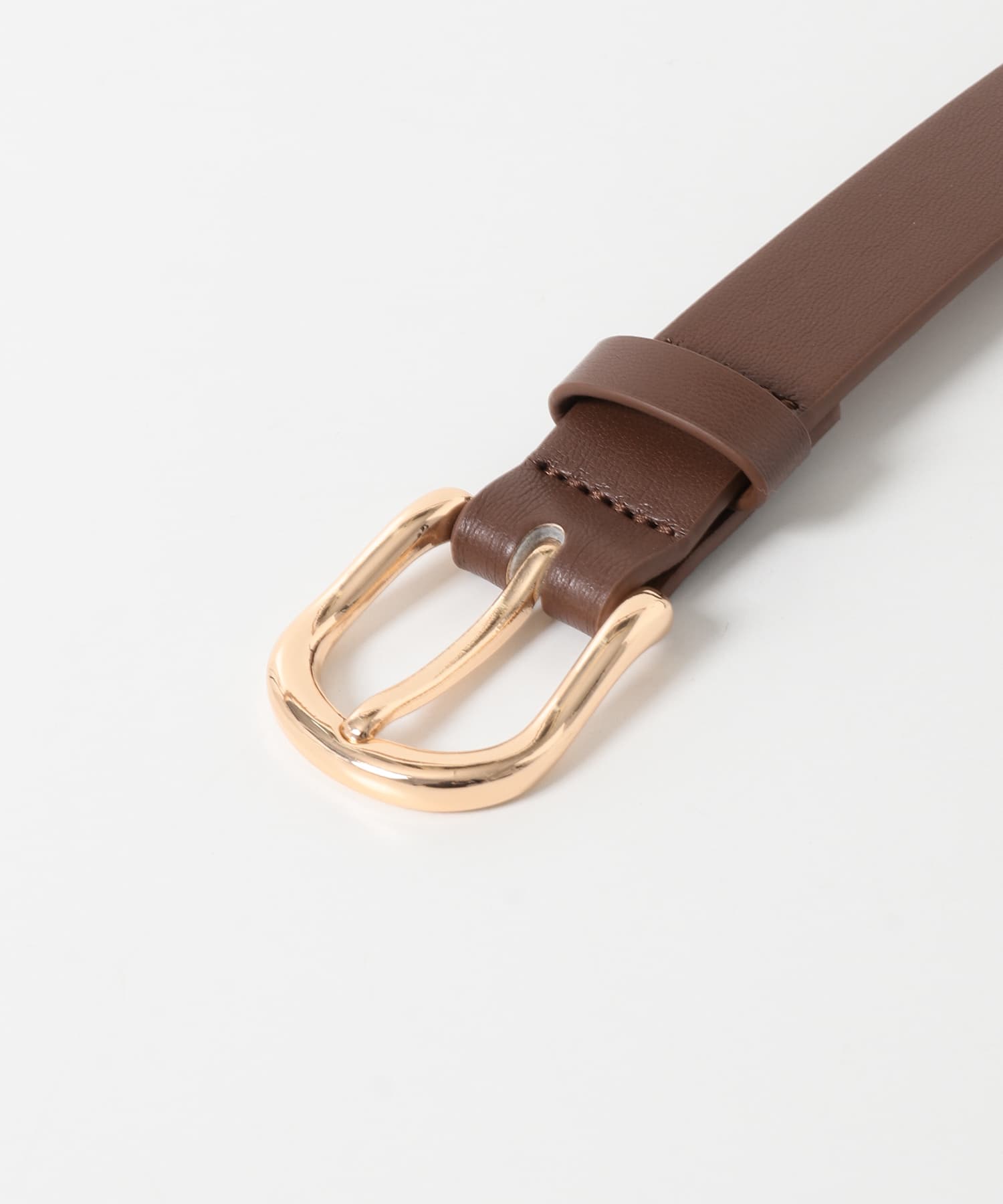 プレーンバックルベルト BRN -