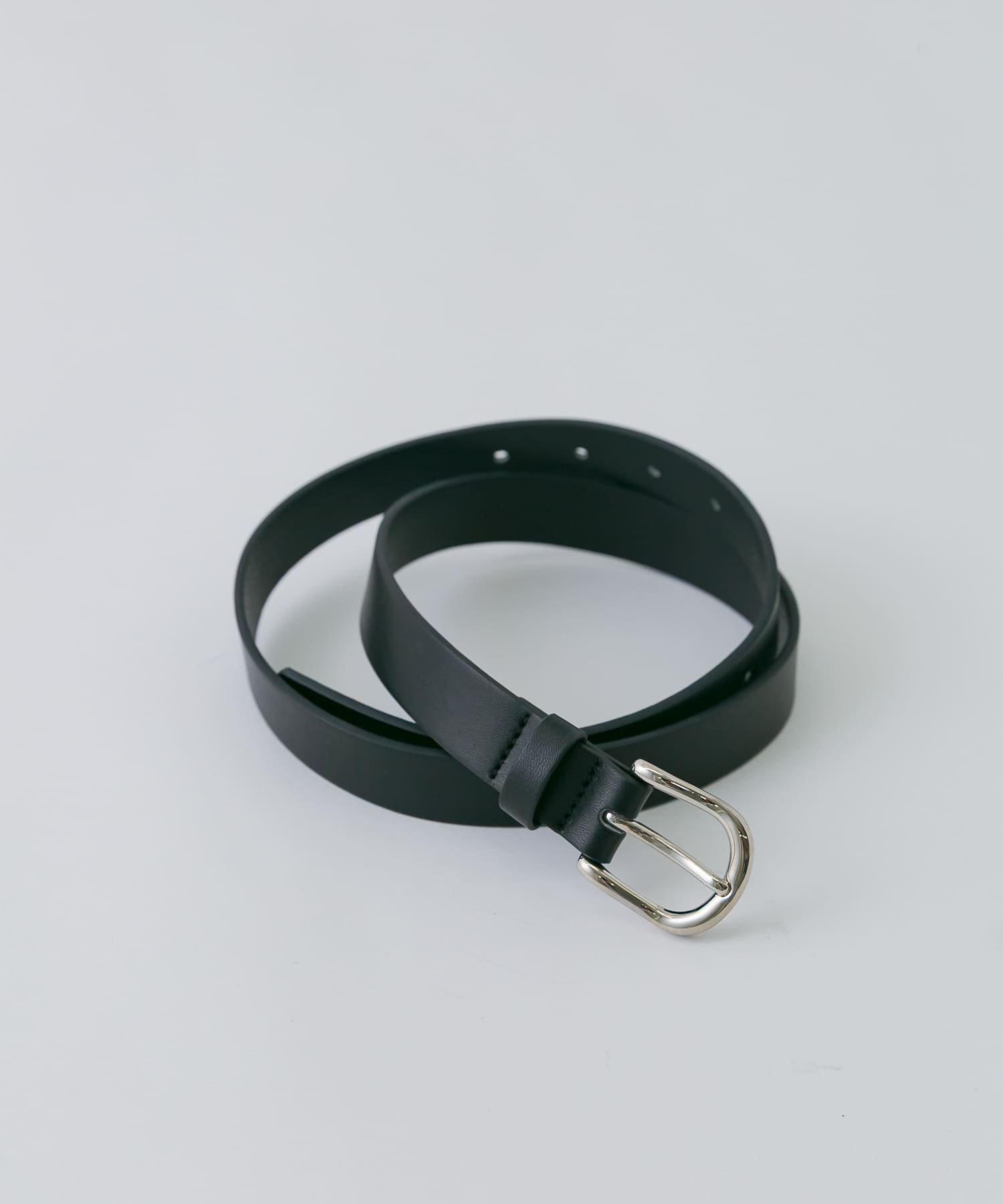 プレーンバックルベルト BLK -