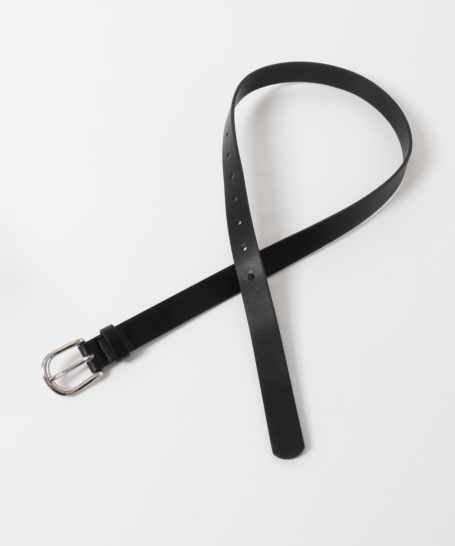プレーンバックルベルト BLK -