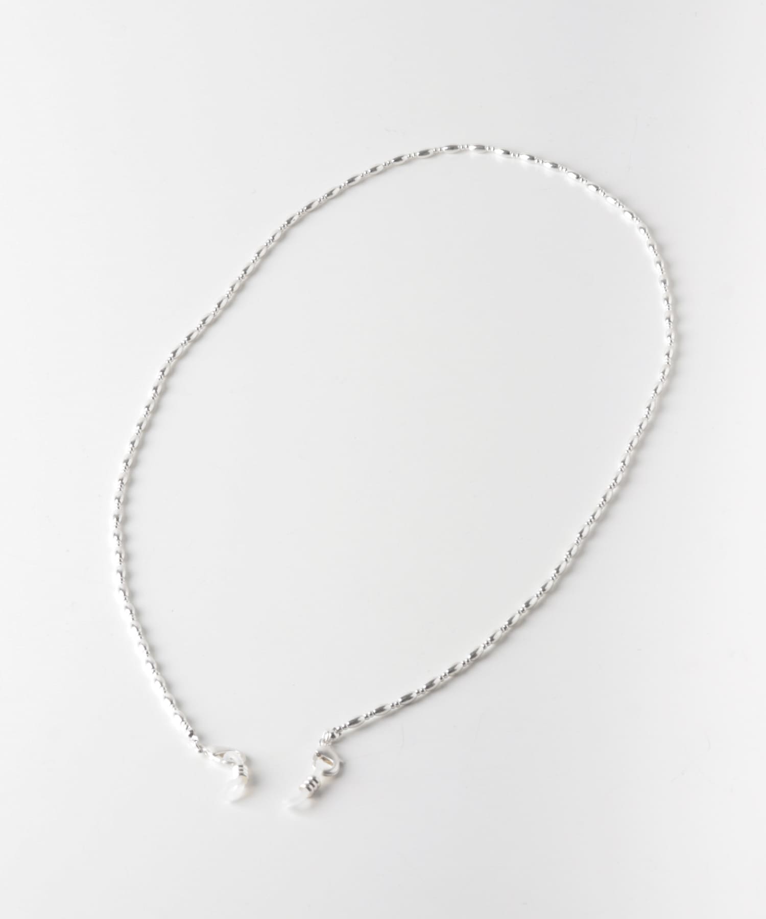 メタルオーバルビーズメガネチェーン SLV -