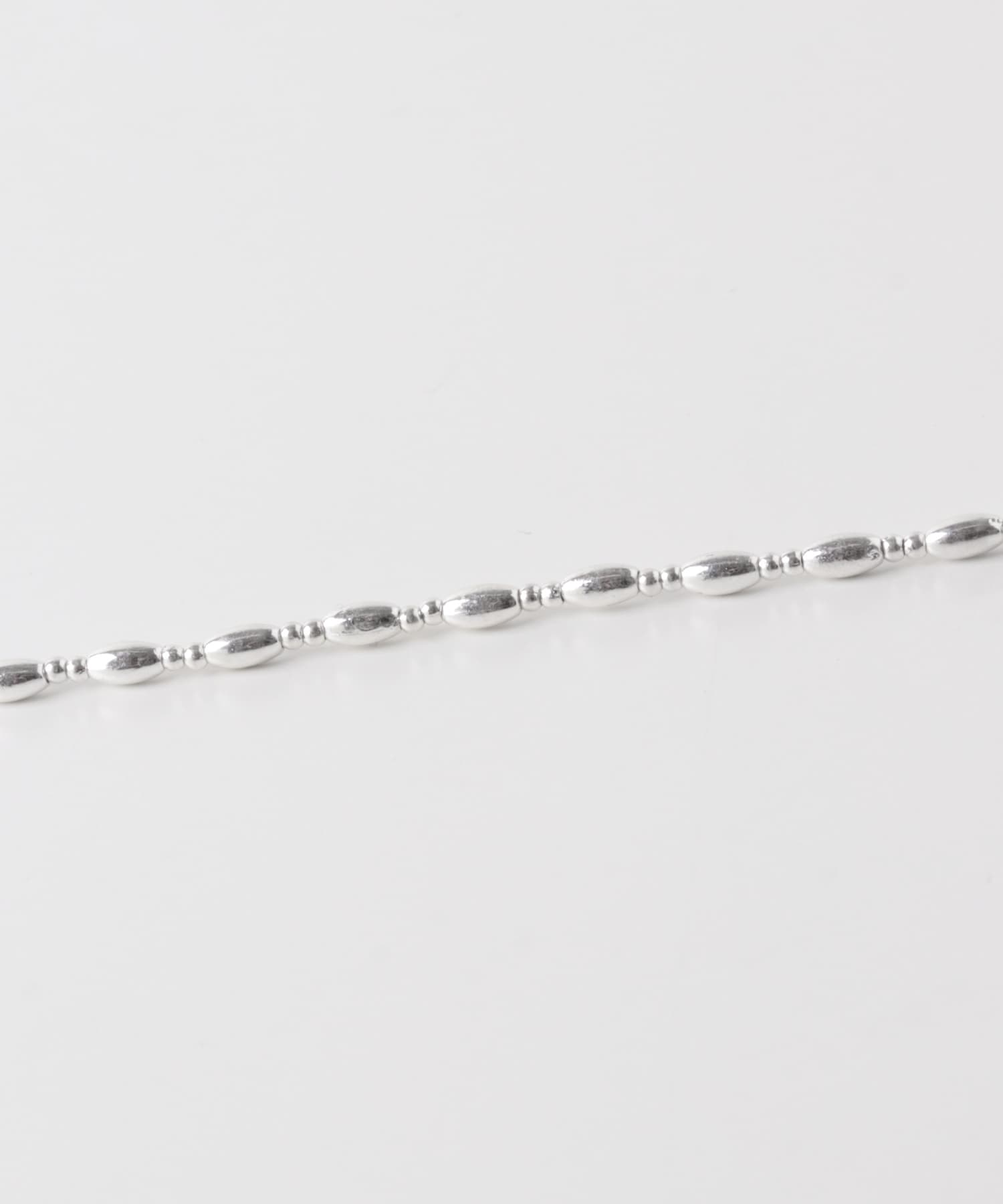 メタルオーバルビーズメガネチェーン SLV -