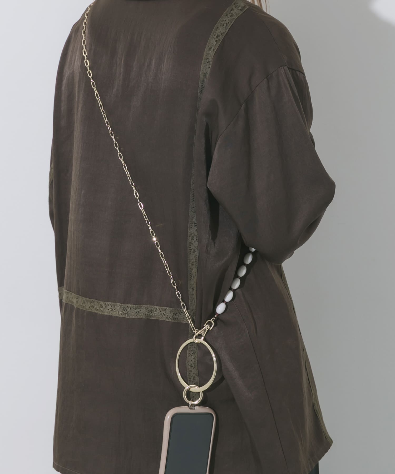 ビーズチェーンマルチショルダー GLD/IVO -