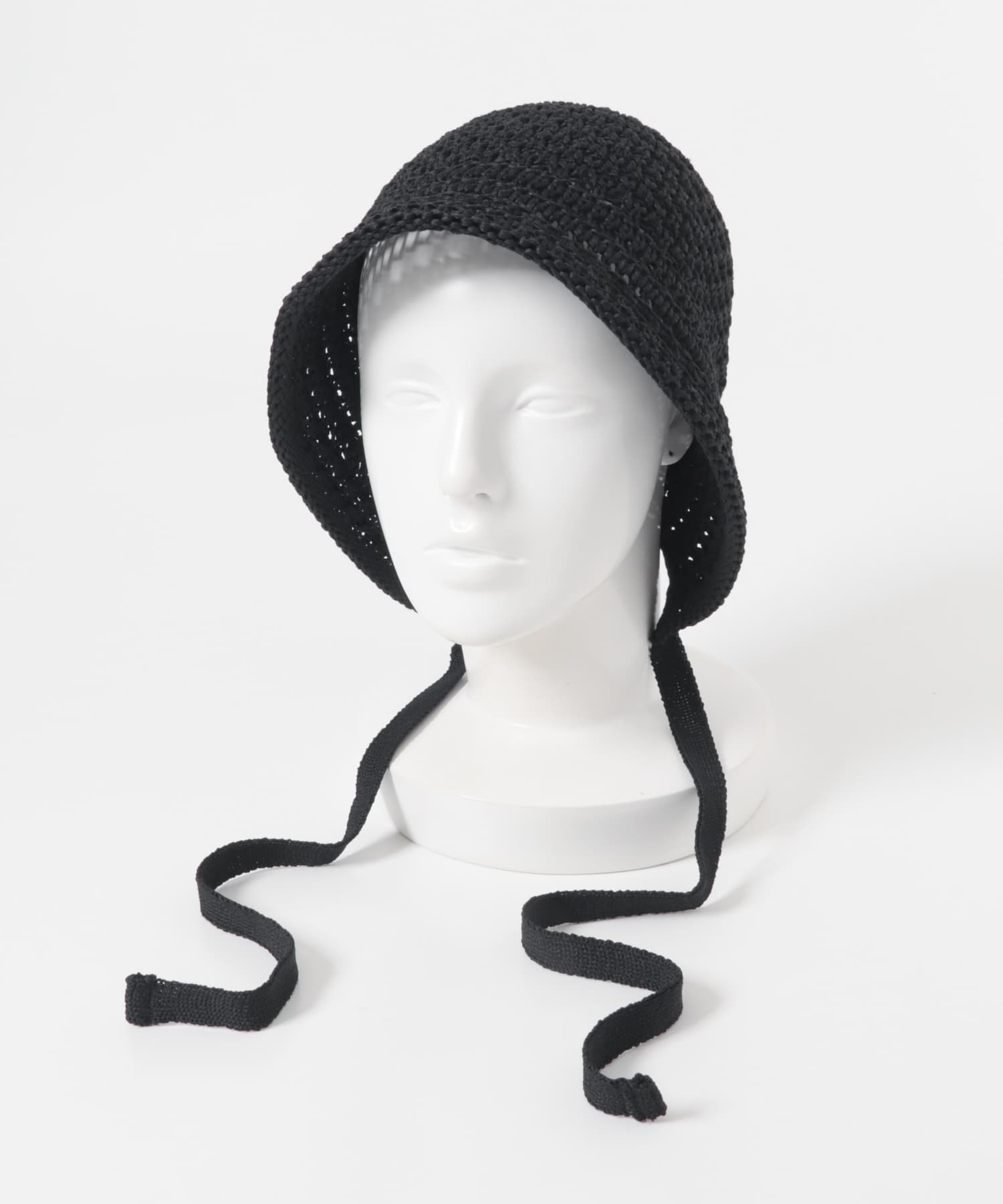 デザインボンネットハット BLK -