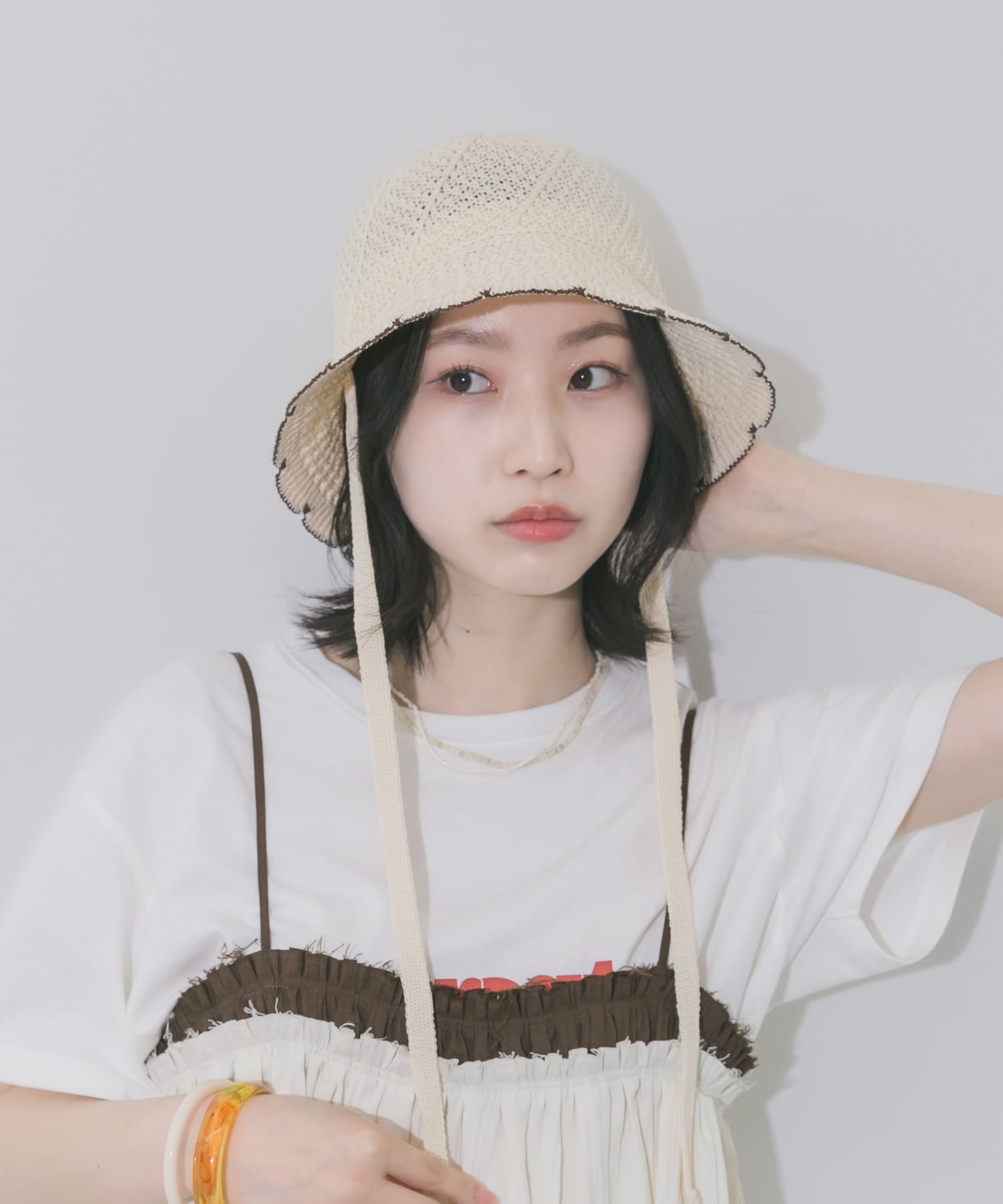 スカラップバケットハット