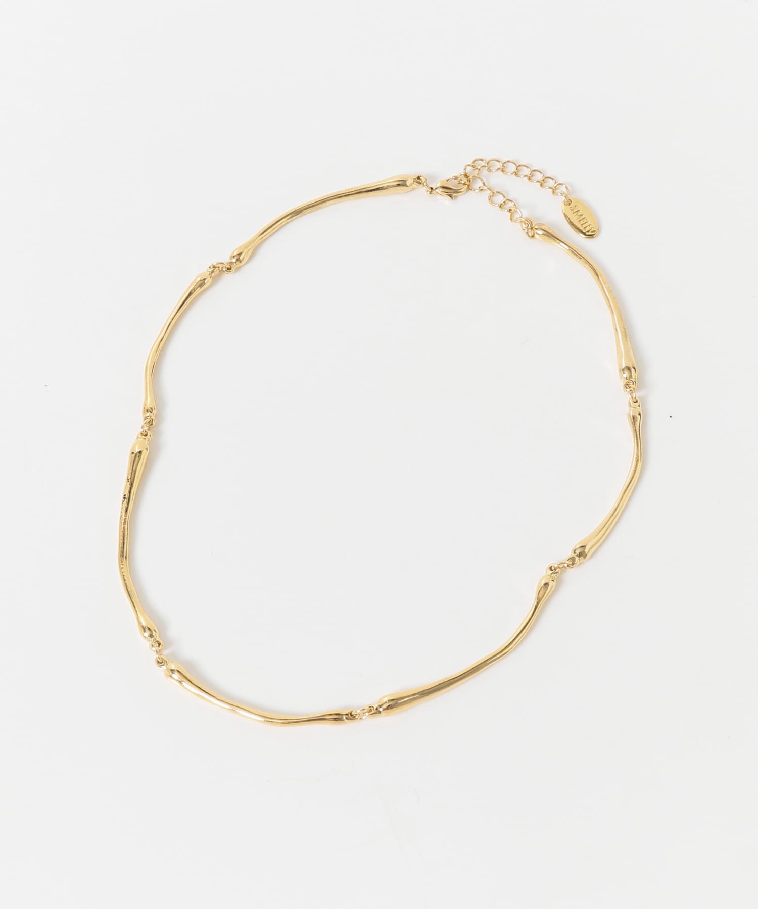 ニュアンスロングバーネックレス GLD -