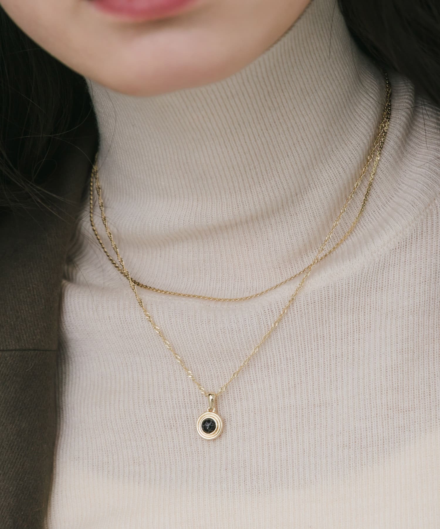 ヴィンテージライク2セットネックレス(- GD/BK): アクセサリー｜URBAN