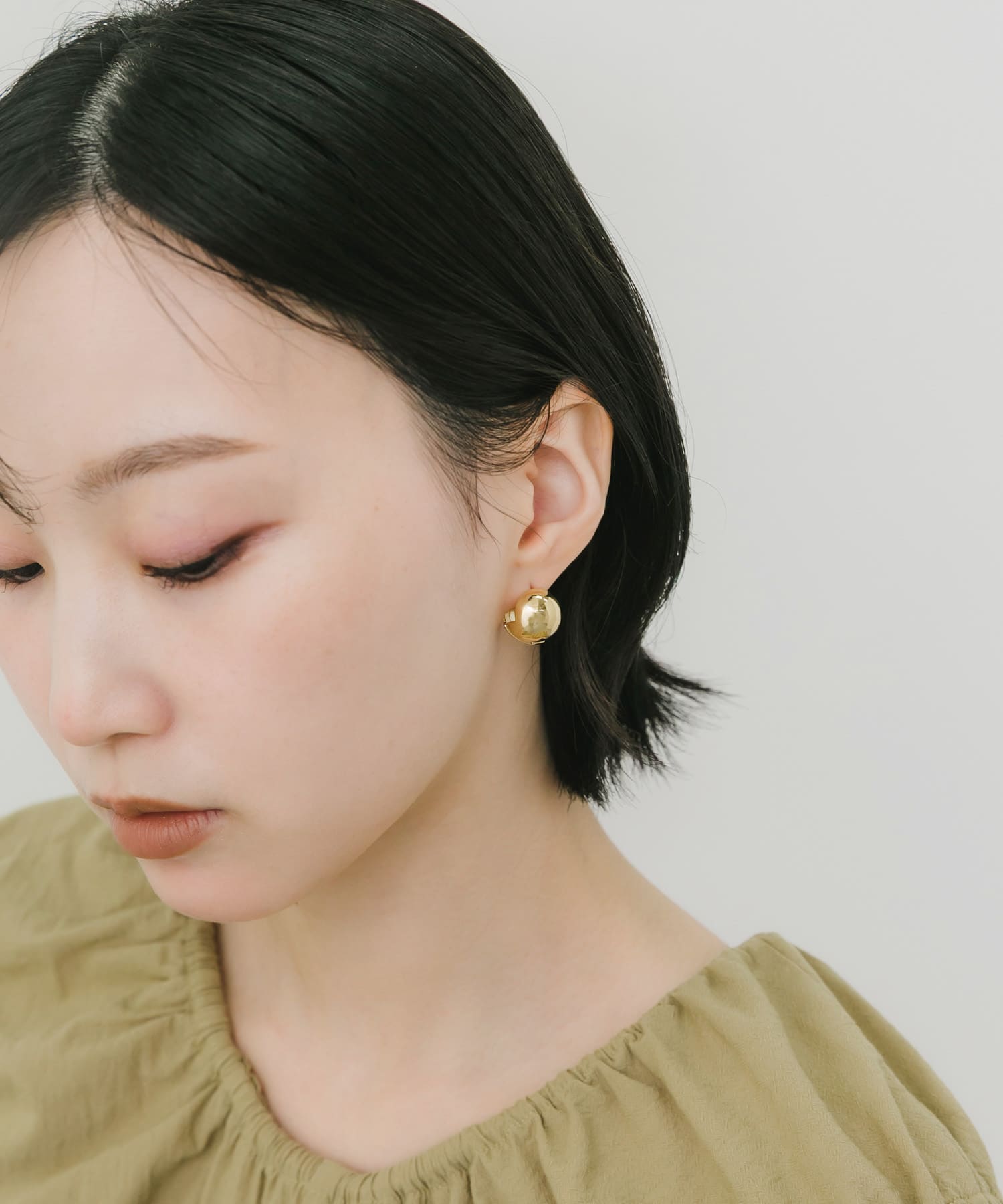 メタルボールワンタッチピアス GLD -