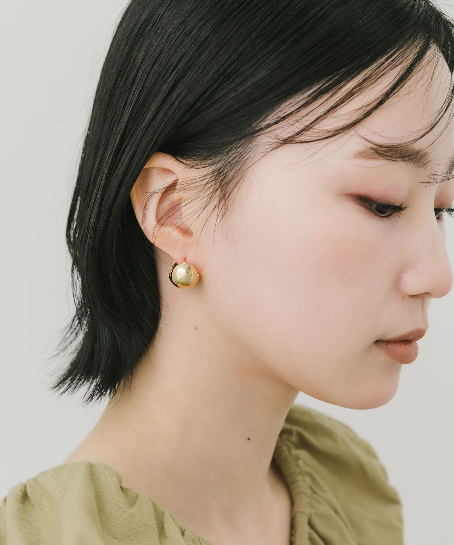 メタルボールワンタッチピアス GLD -