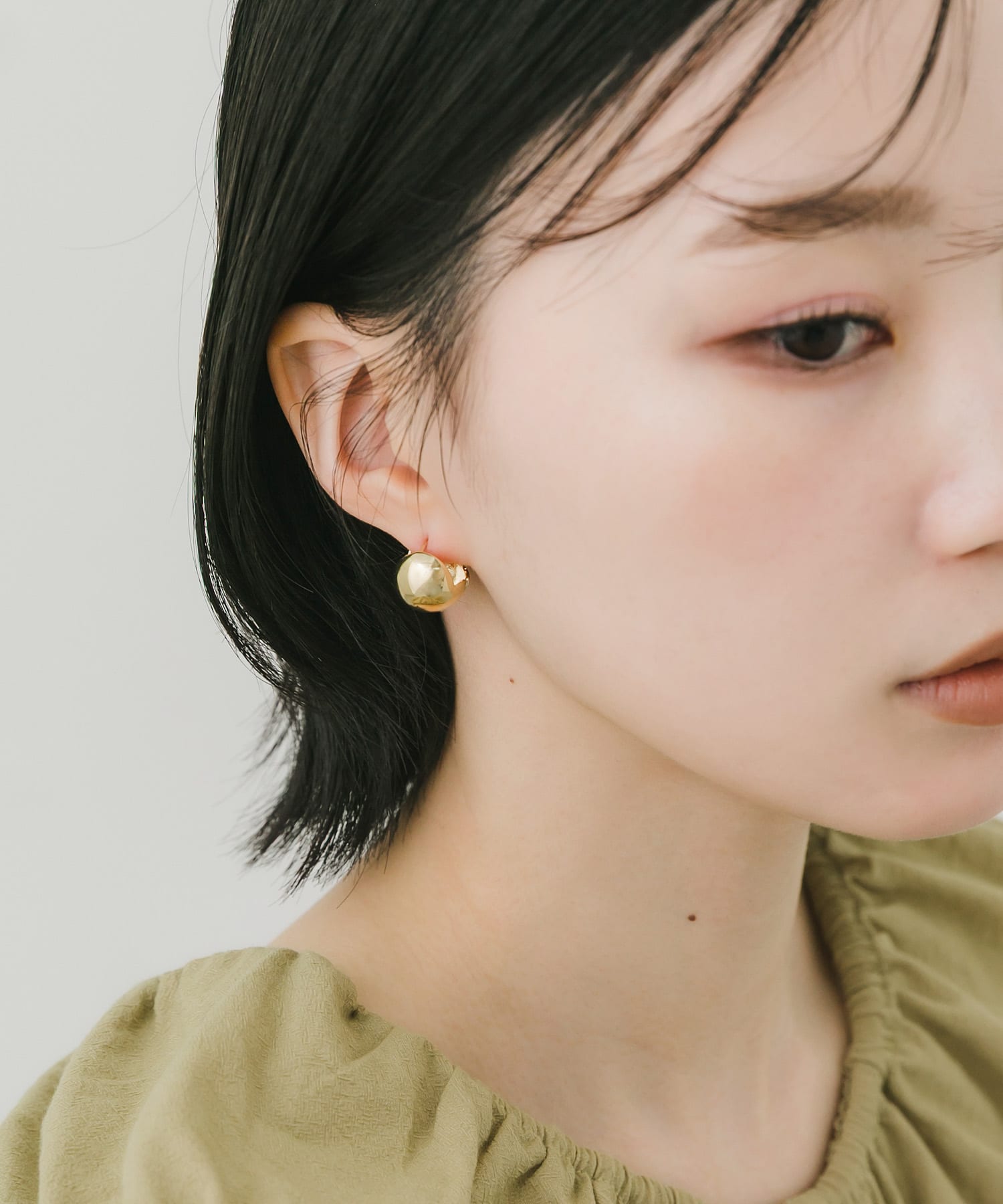 メタルボールワンタッチピアス GLD -