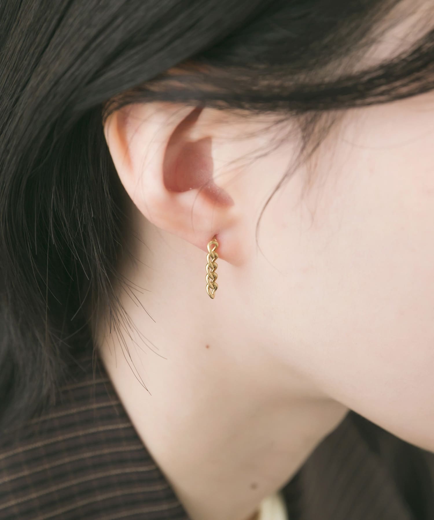 ステンレスチェーンピアス