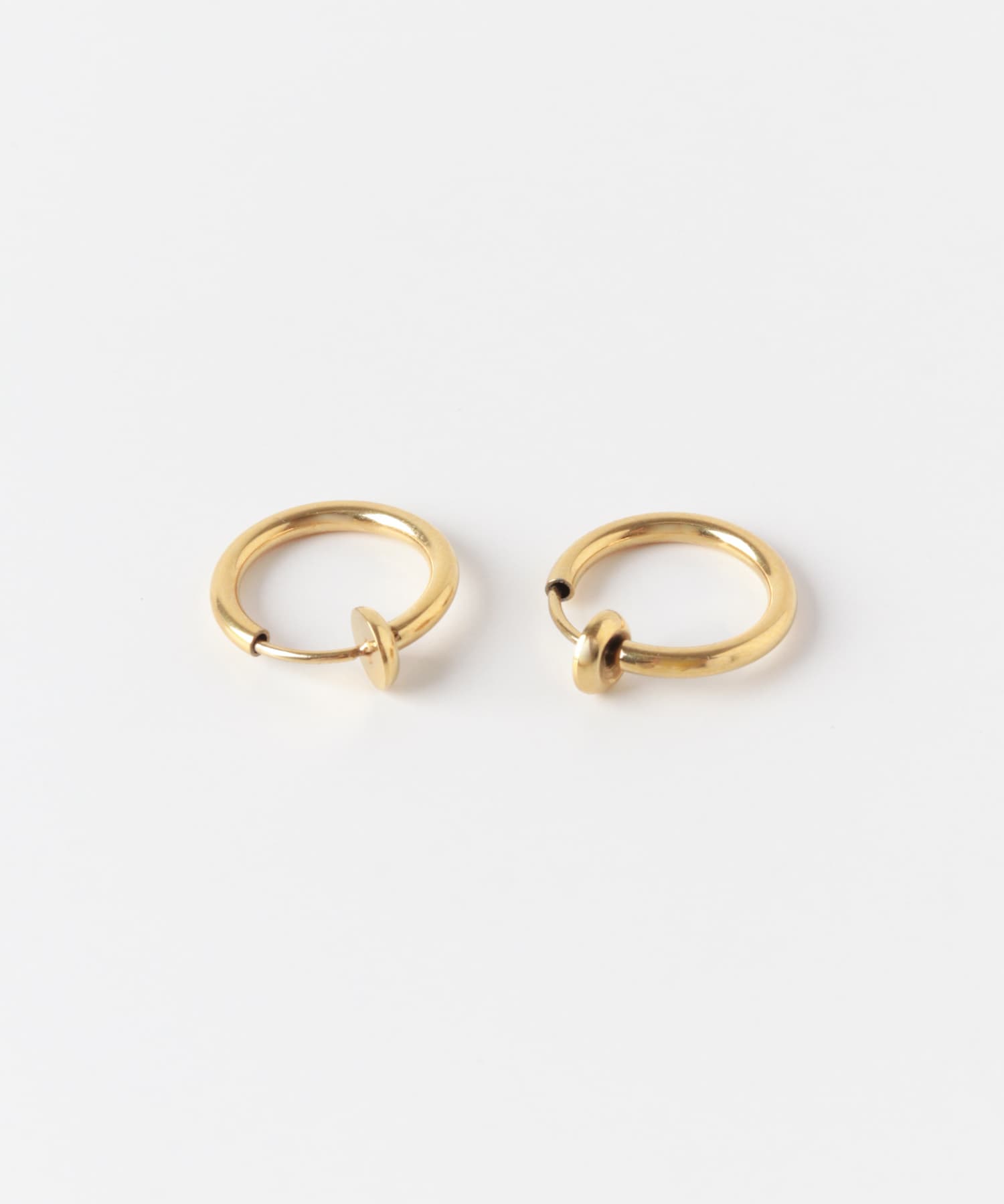 ステンレスフープイヤリング13mm GLD -