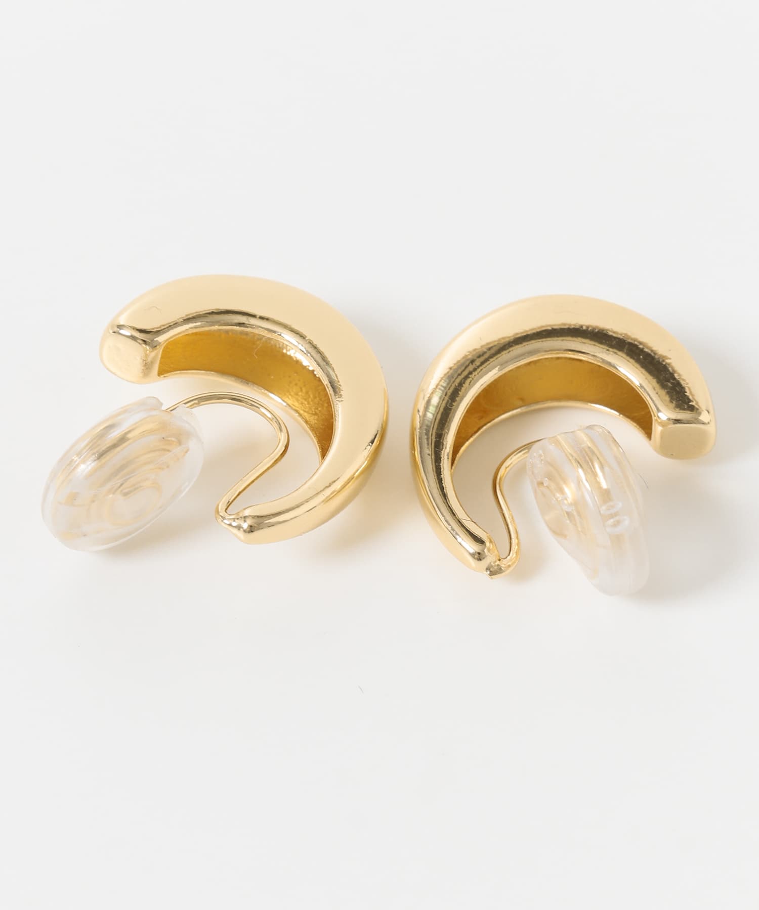 メタルハーフムーンオメガイヤリング GLD -