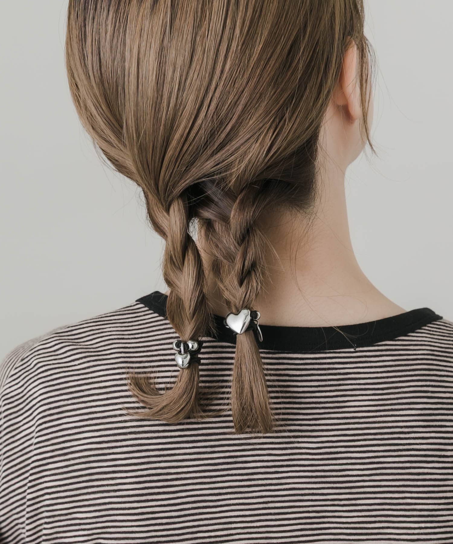 メタルハート2セットヘアポニー SV/BK -