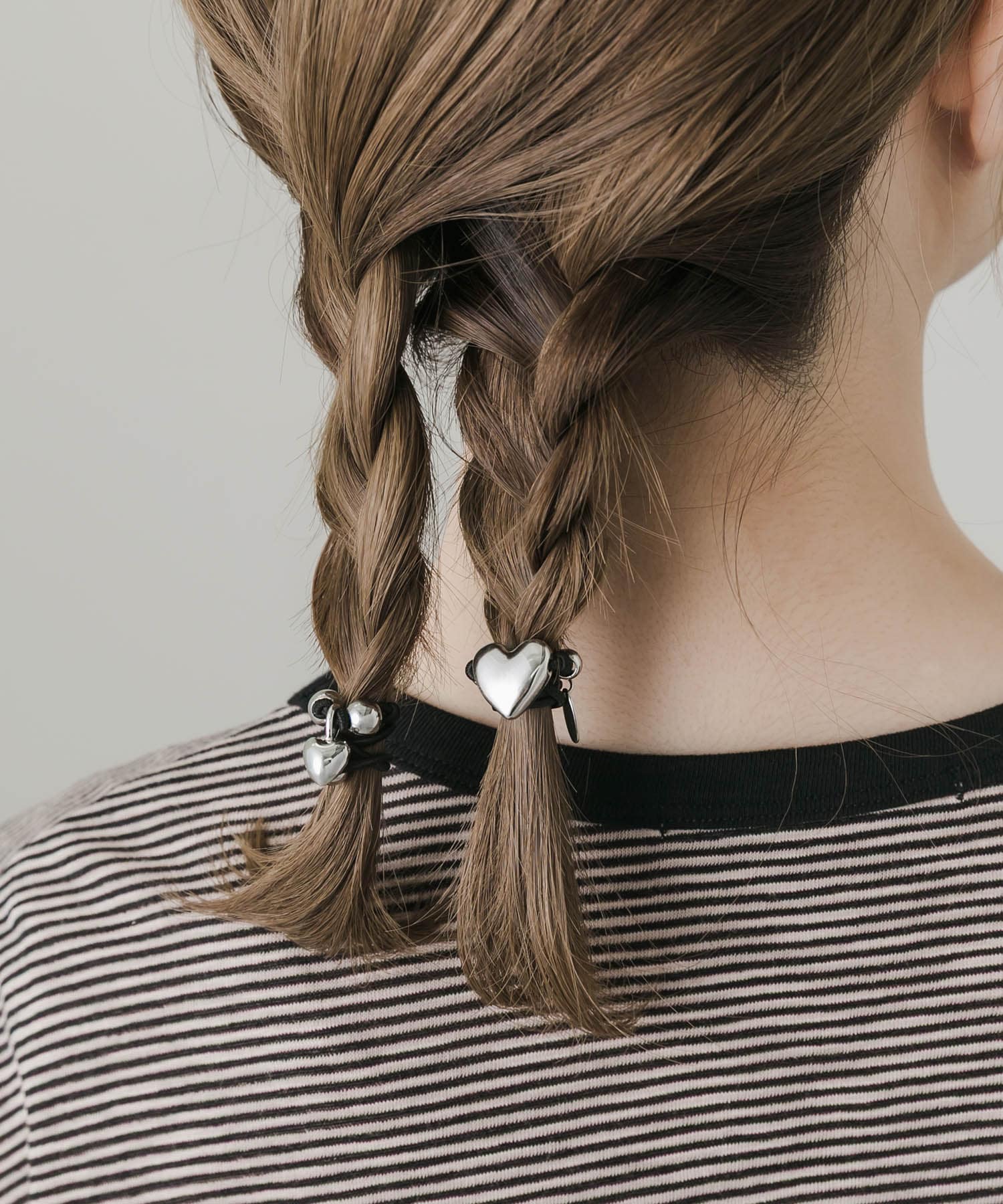 メタルハート2セットヘアポニー SV/BK -