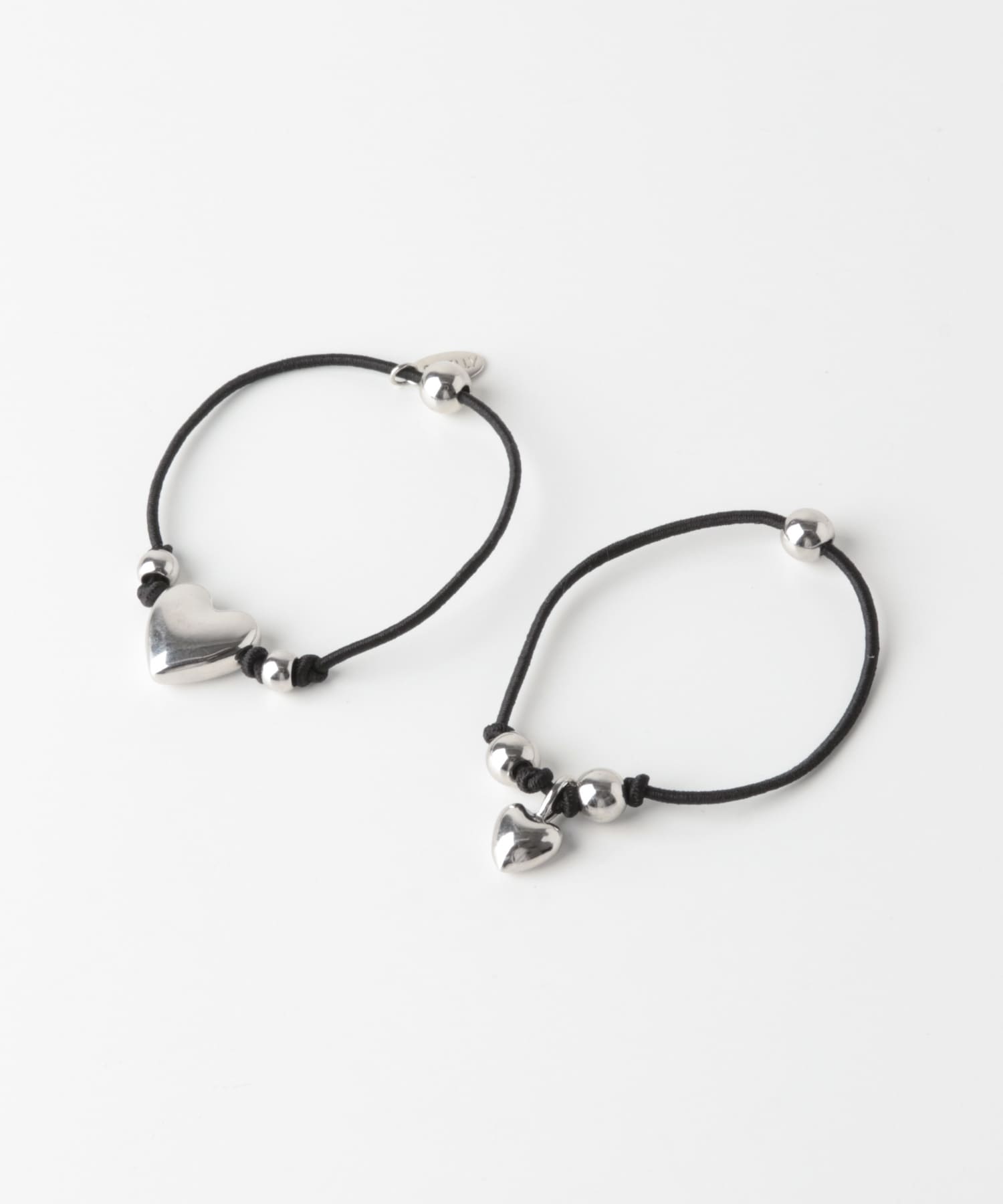 メタルハート2セットヘアポニー SV/BK -