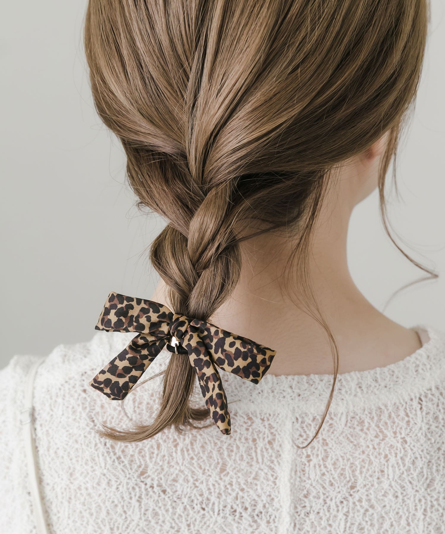 レオパードリボンヘアポニー