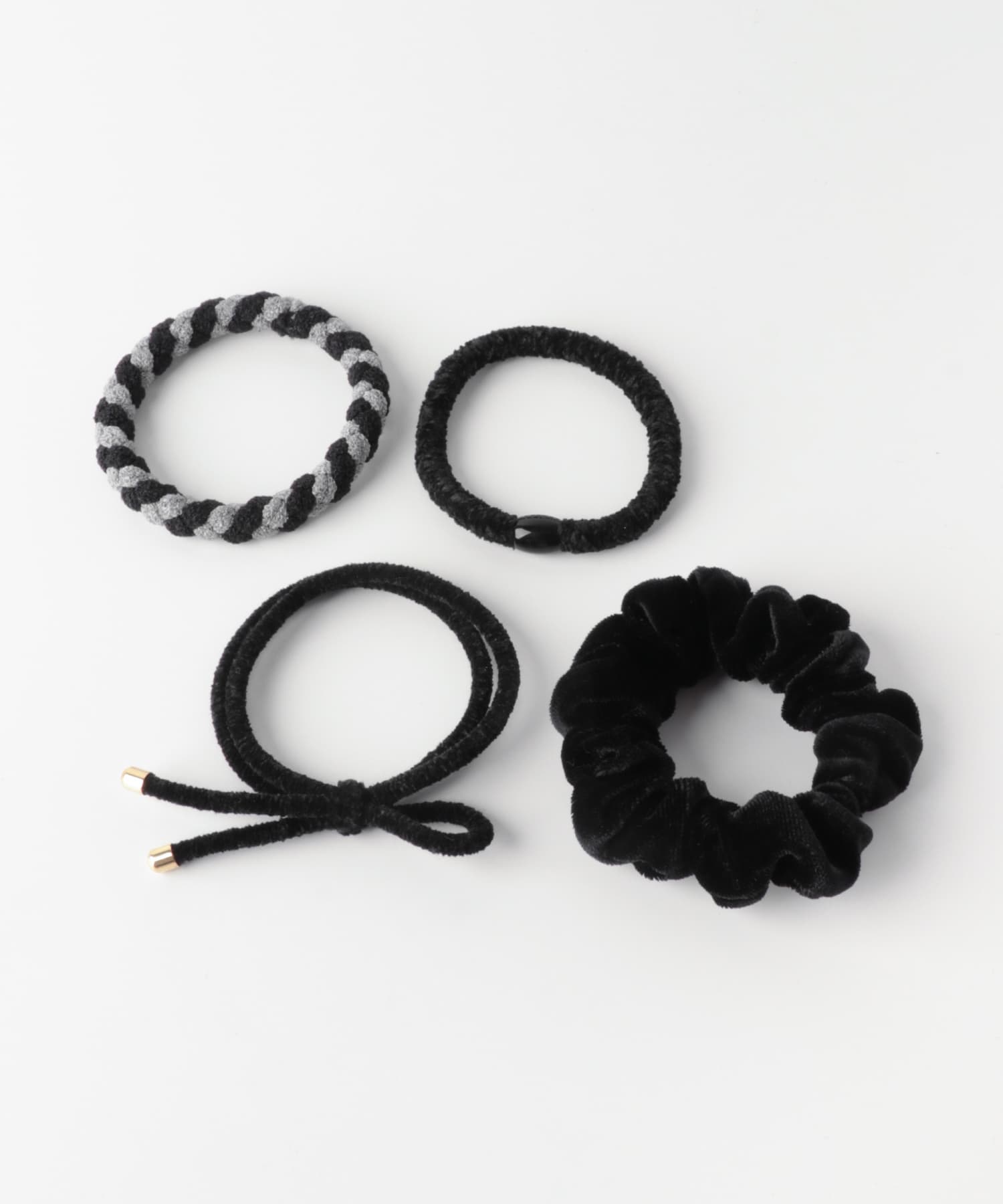 ベロア4セットゴム BLK -