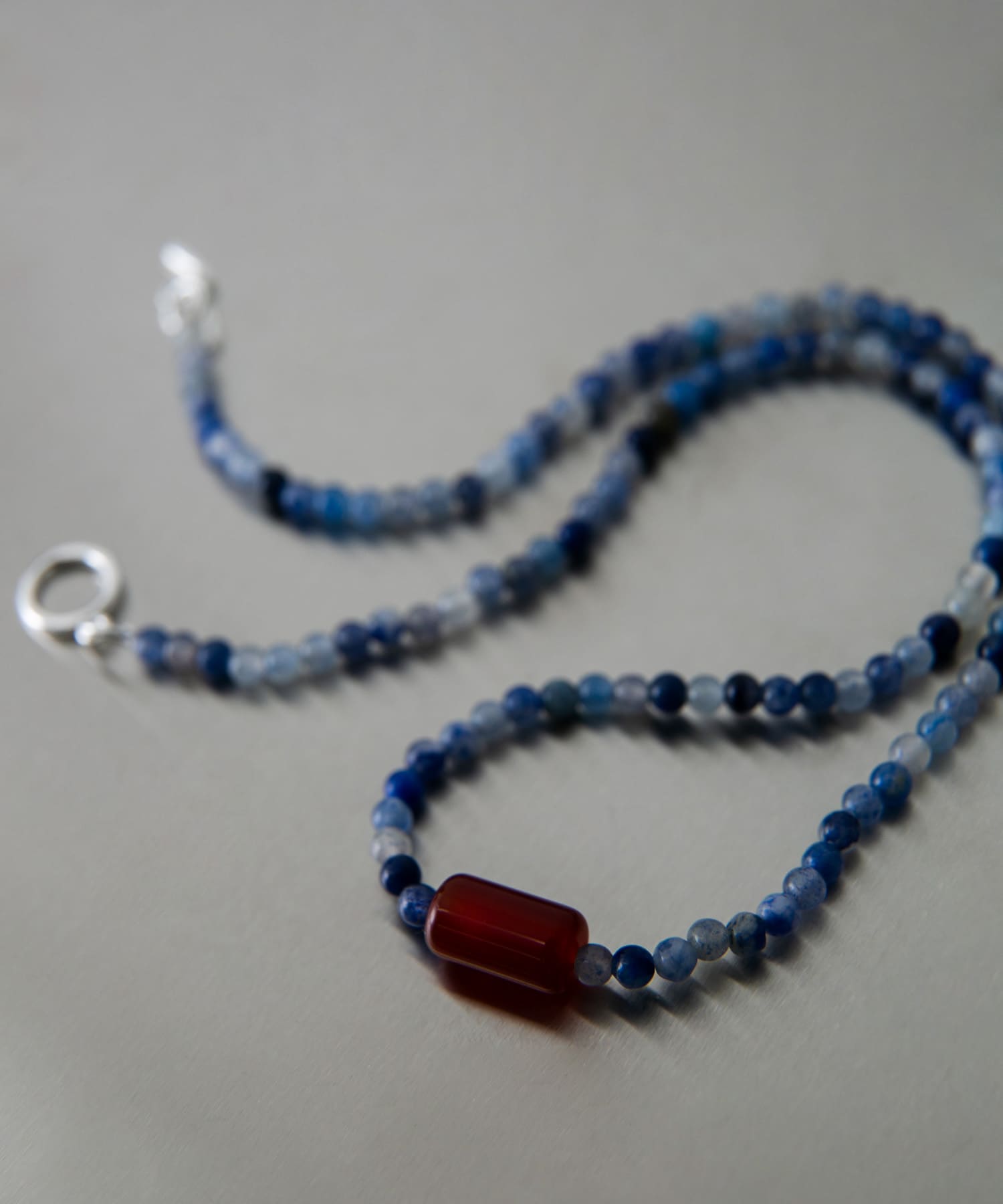 SMELLY so’　blueaventurine necklace BL/RE -