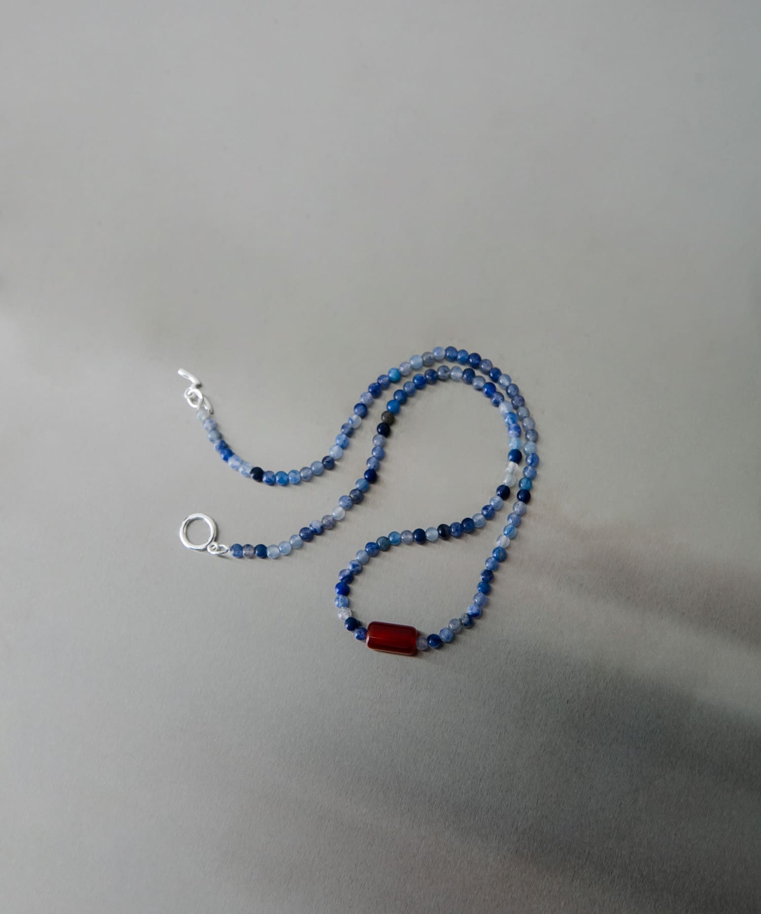 SMELLY so’　blueaventurine necklace BL/RE -