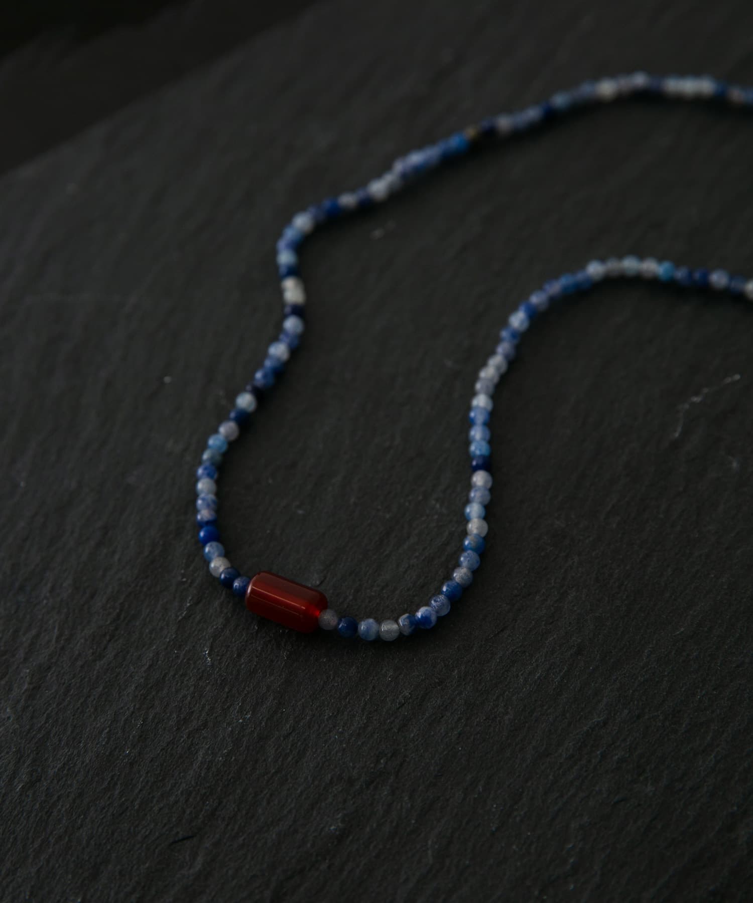 SMELLY so’　blueaventurine necklace BL/RE -