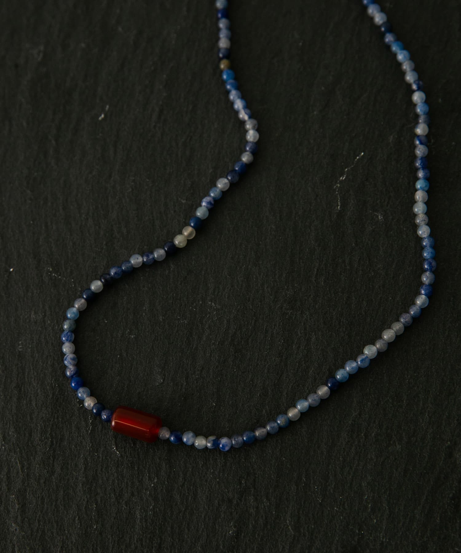 SMELLY so’　blueaventurine necklace BL/RE -