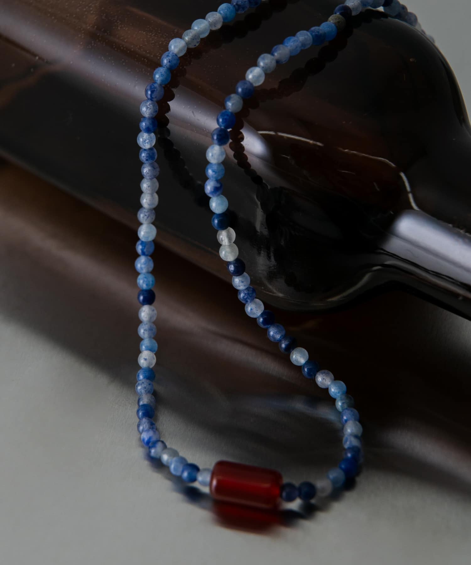 SMELLY so’　blueaventurine necklace BL/RE -