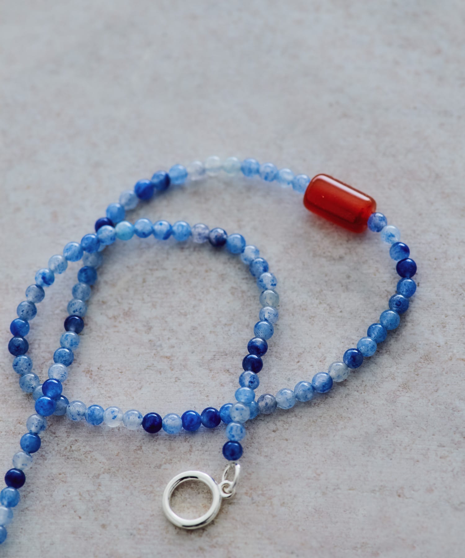 SMELLY so’　blueaventurine necklace BL/RE -