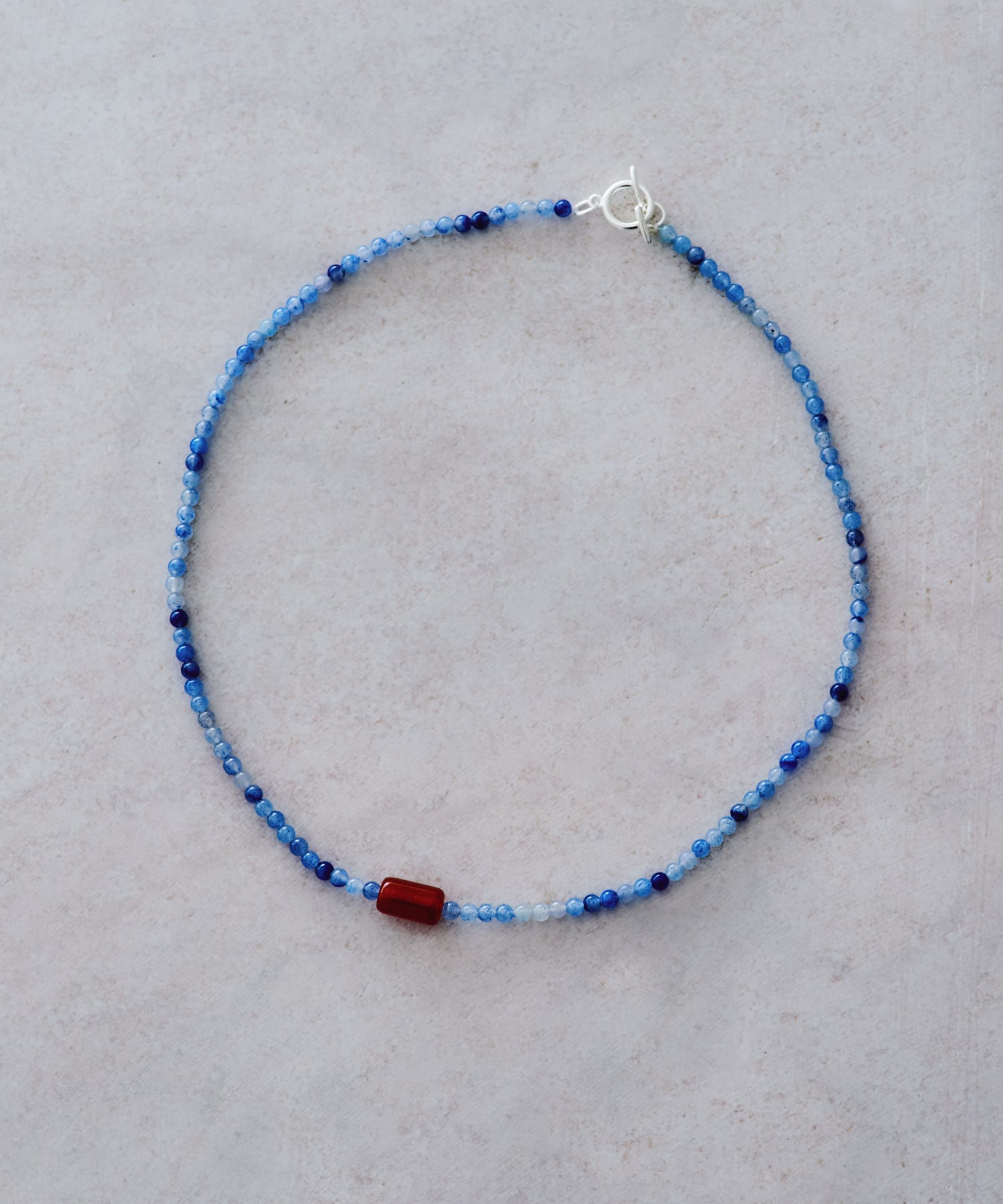 SMELLY so’　blueaventurine necklace BL/RE -