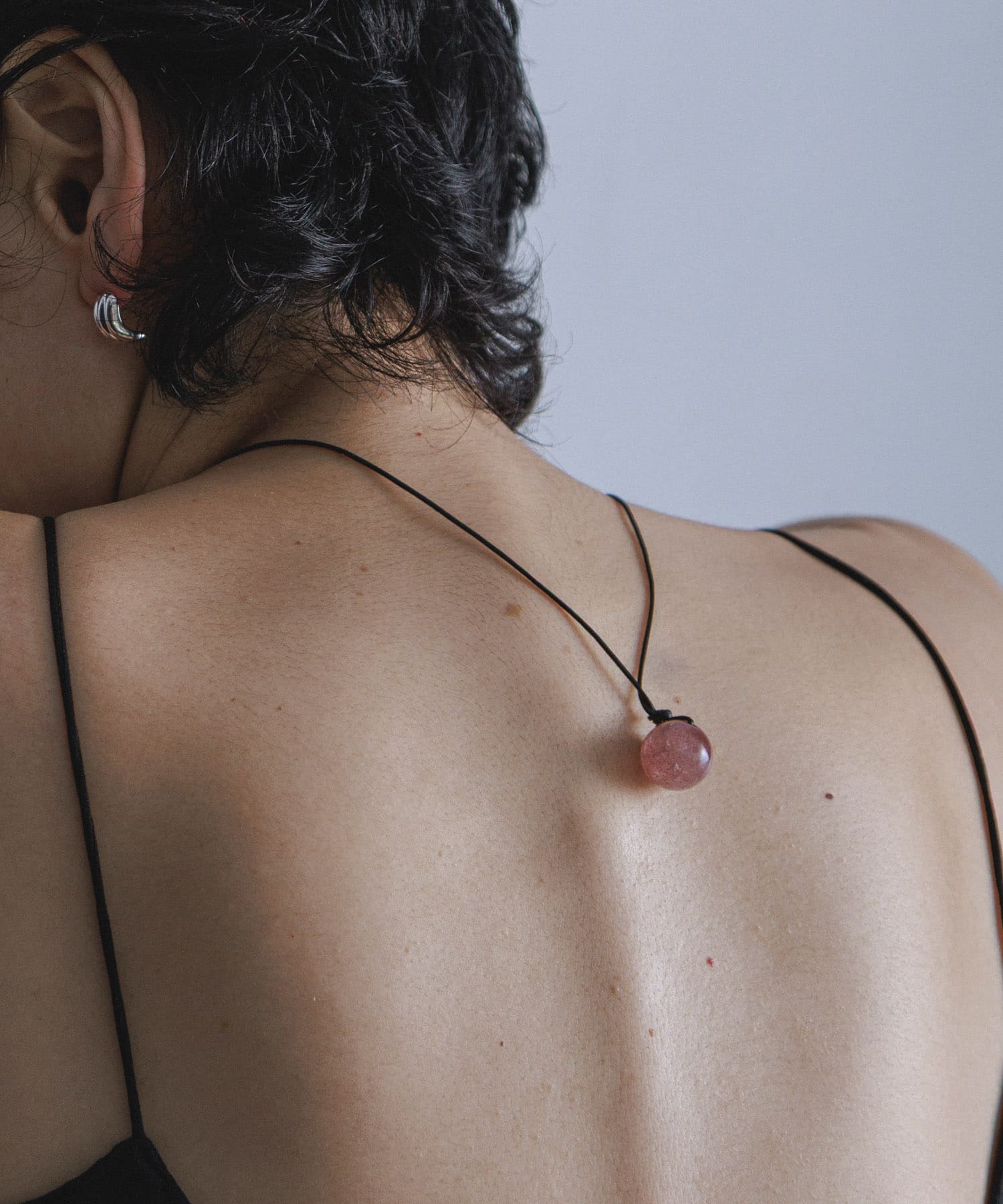 SMELLY so’　strawberryquartz necklace