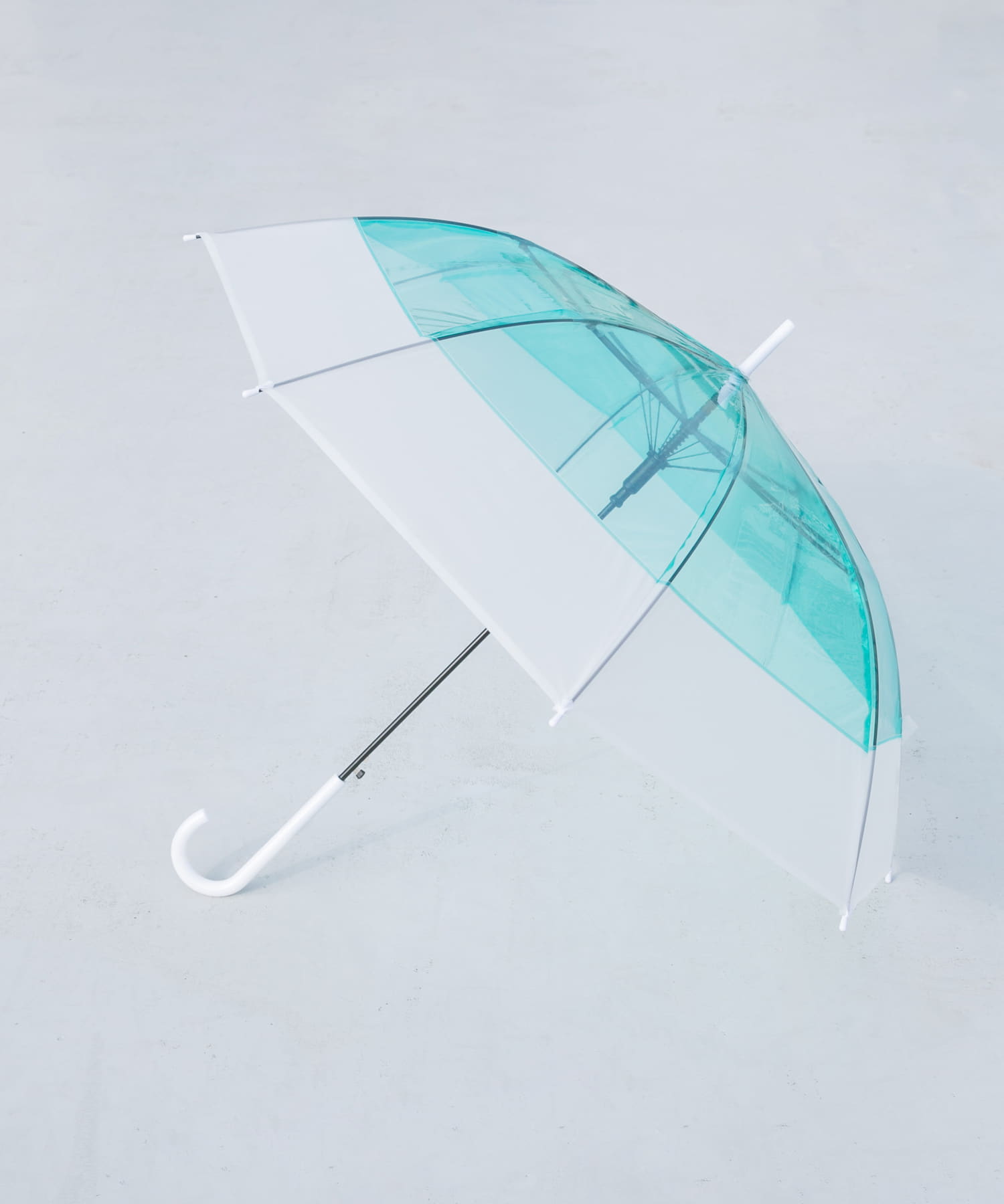 クリアバイカラービニール傘 GRN Free
