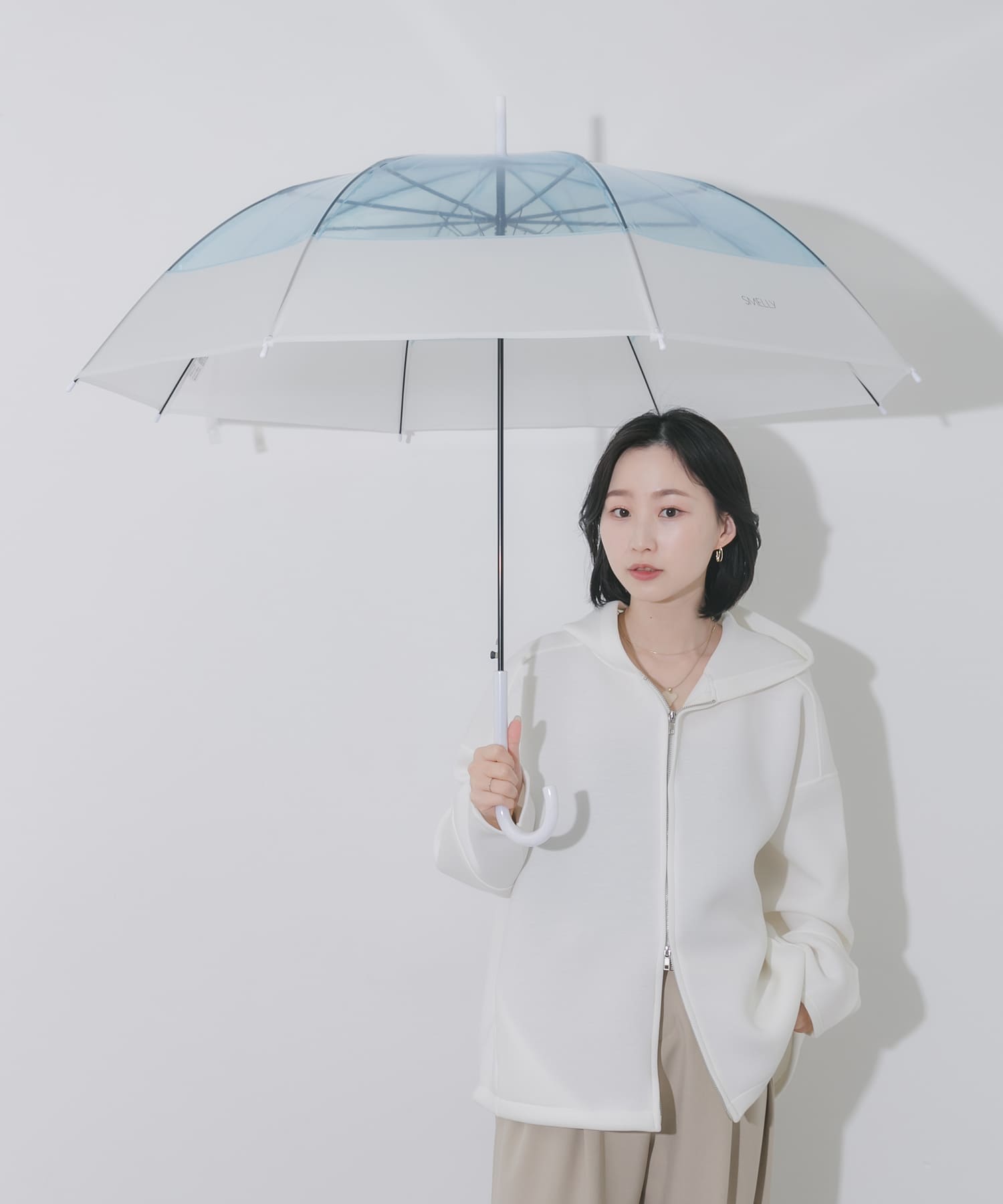 クリアバイカラービニール傘 BLU Free