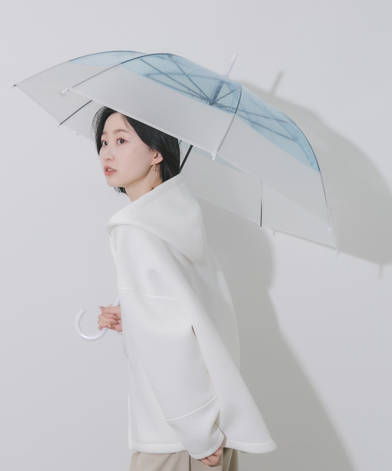 クリアバイカラービニール傘 BLU Free