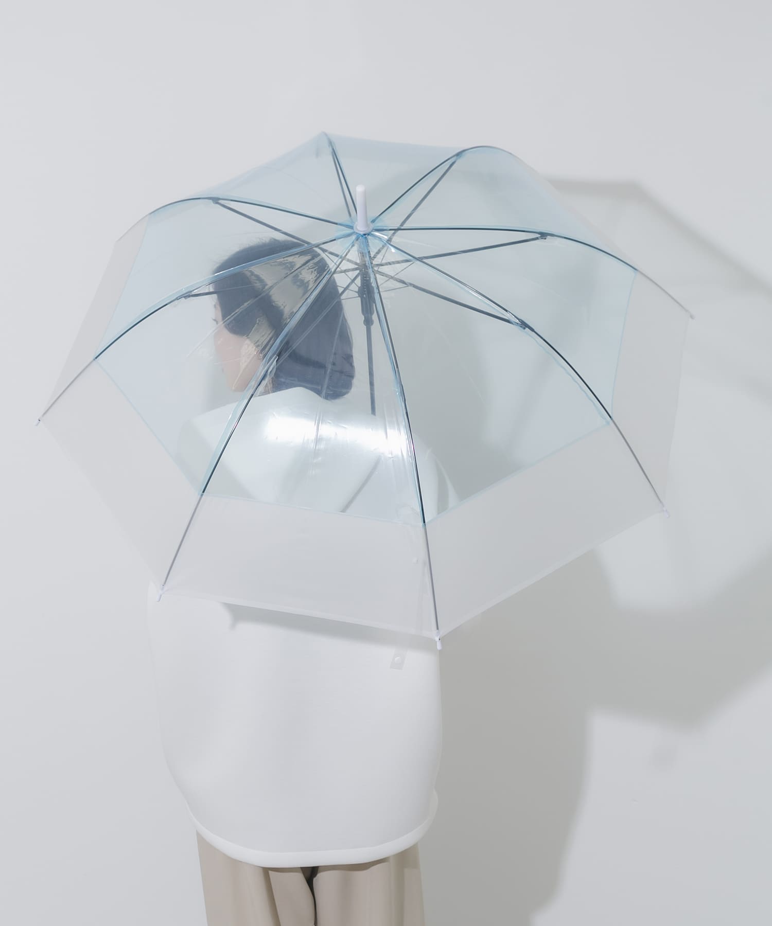 クリアバイカラービニール傘 BLU Free