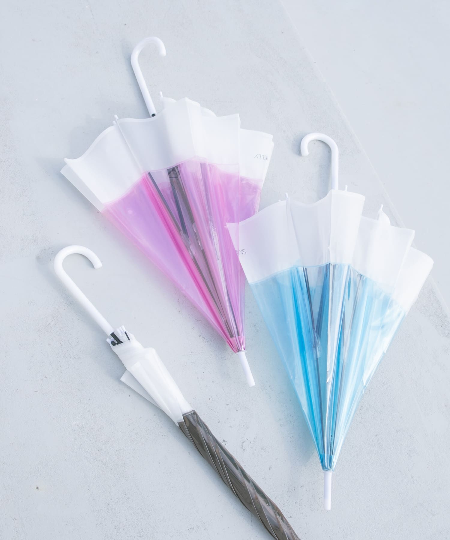 クリアバイカラービニール傘 BLU Free