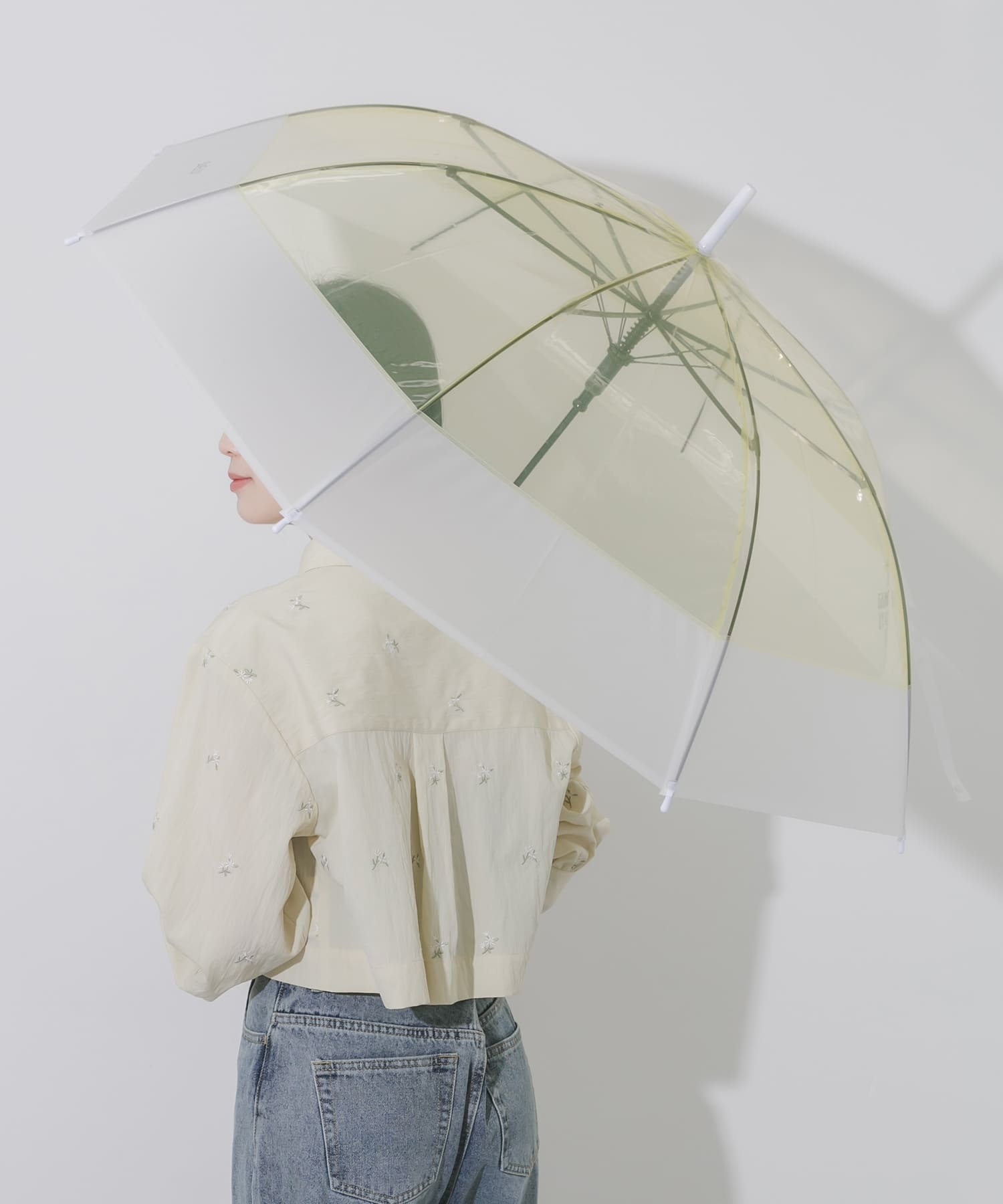 クリアバイカラービニール傘 YEL Free