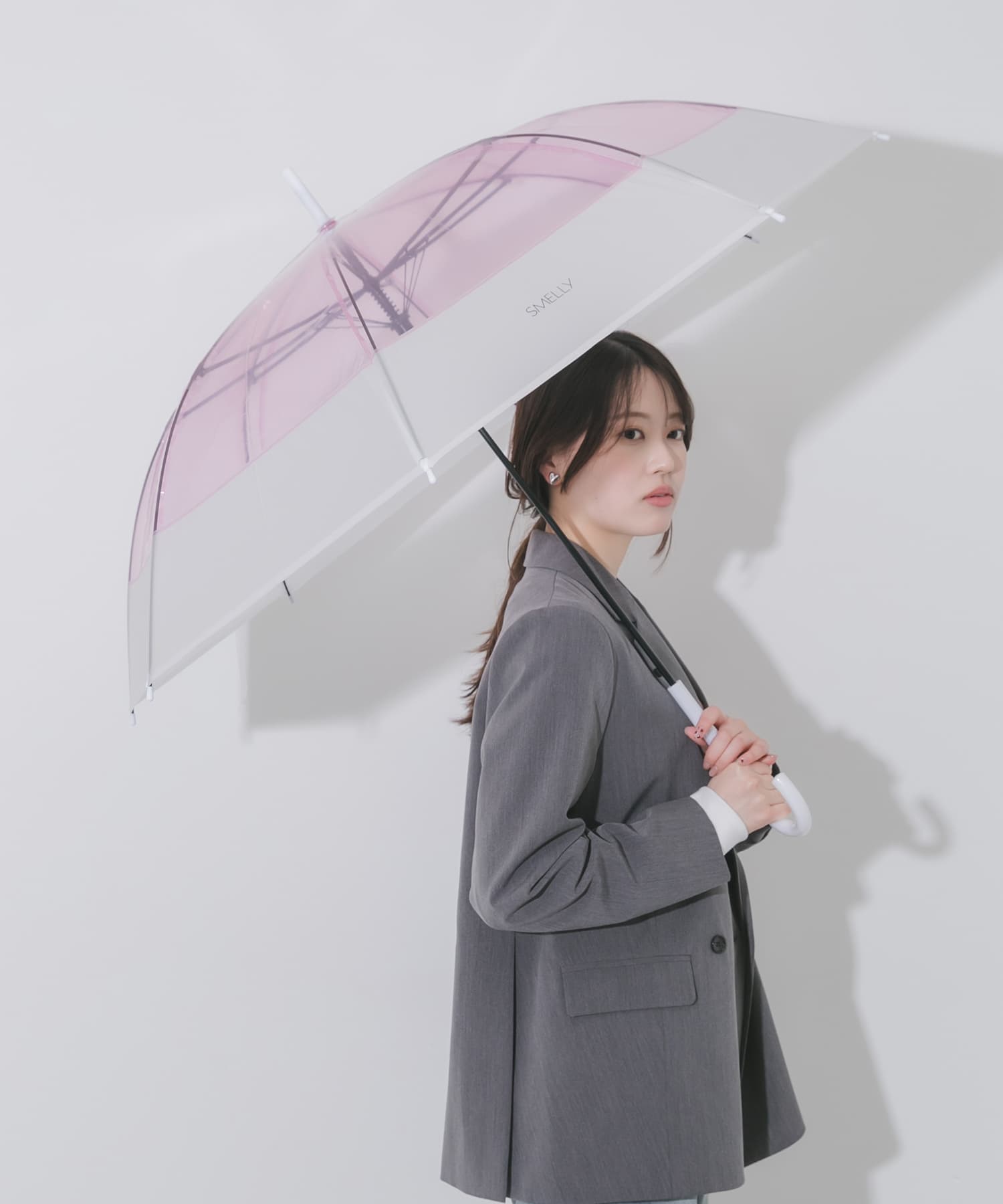 クリアバイカラービニール傘 PNK Free