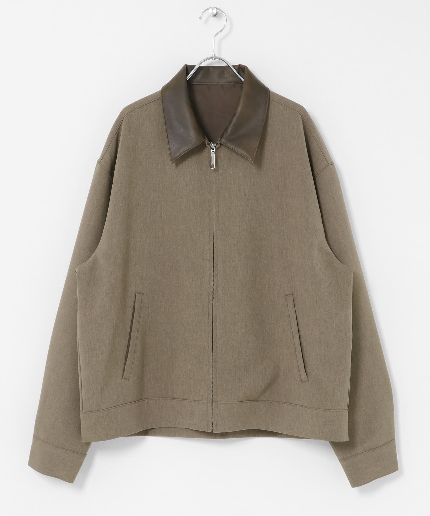 FLカラージップブルゾン BROWN M