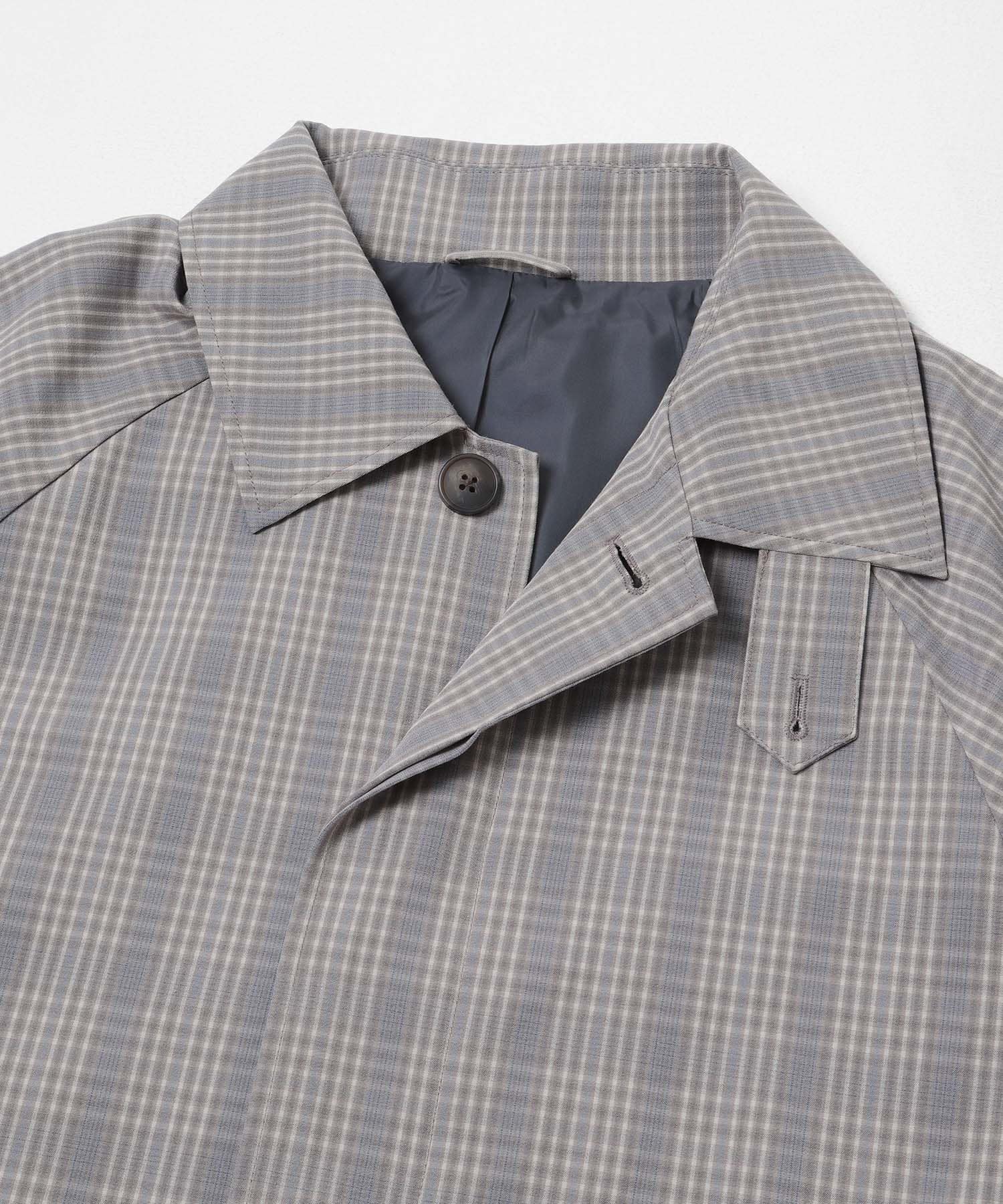 バルマカーンルーズコート BEG CHECK M