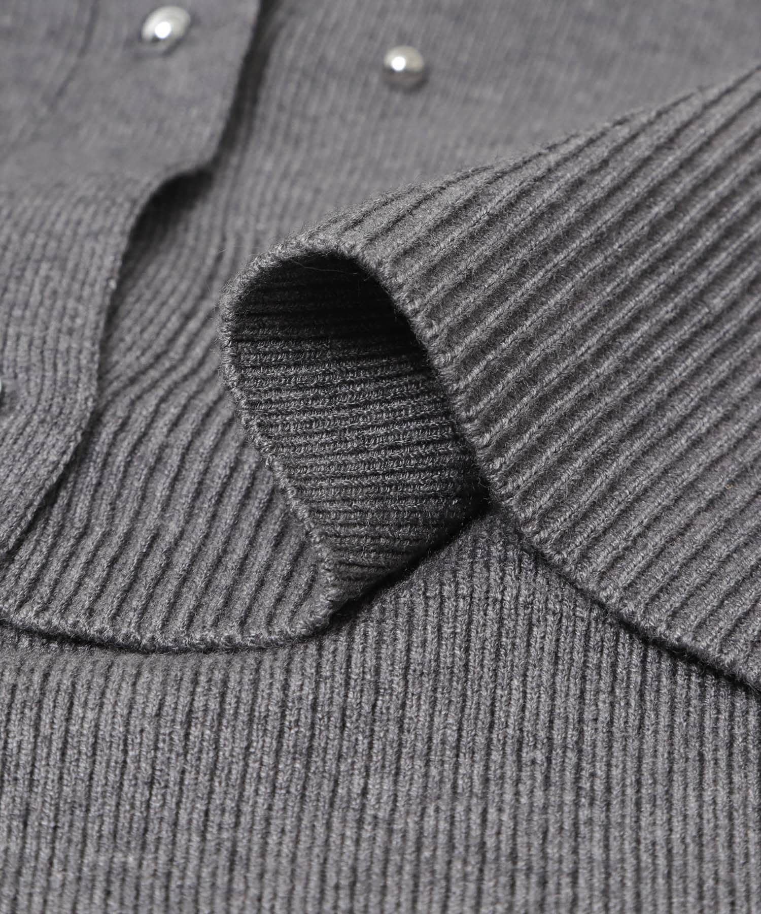 『洗濯可』ボールビーズカーディガン CHARCOAL One