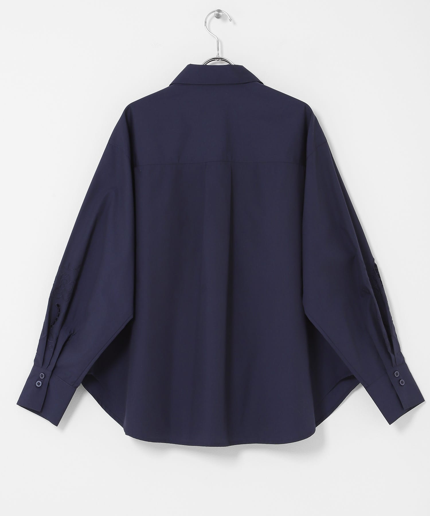 カットワークエンブロイダリーシャツ NAVY One