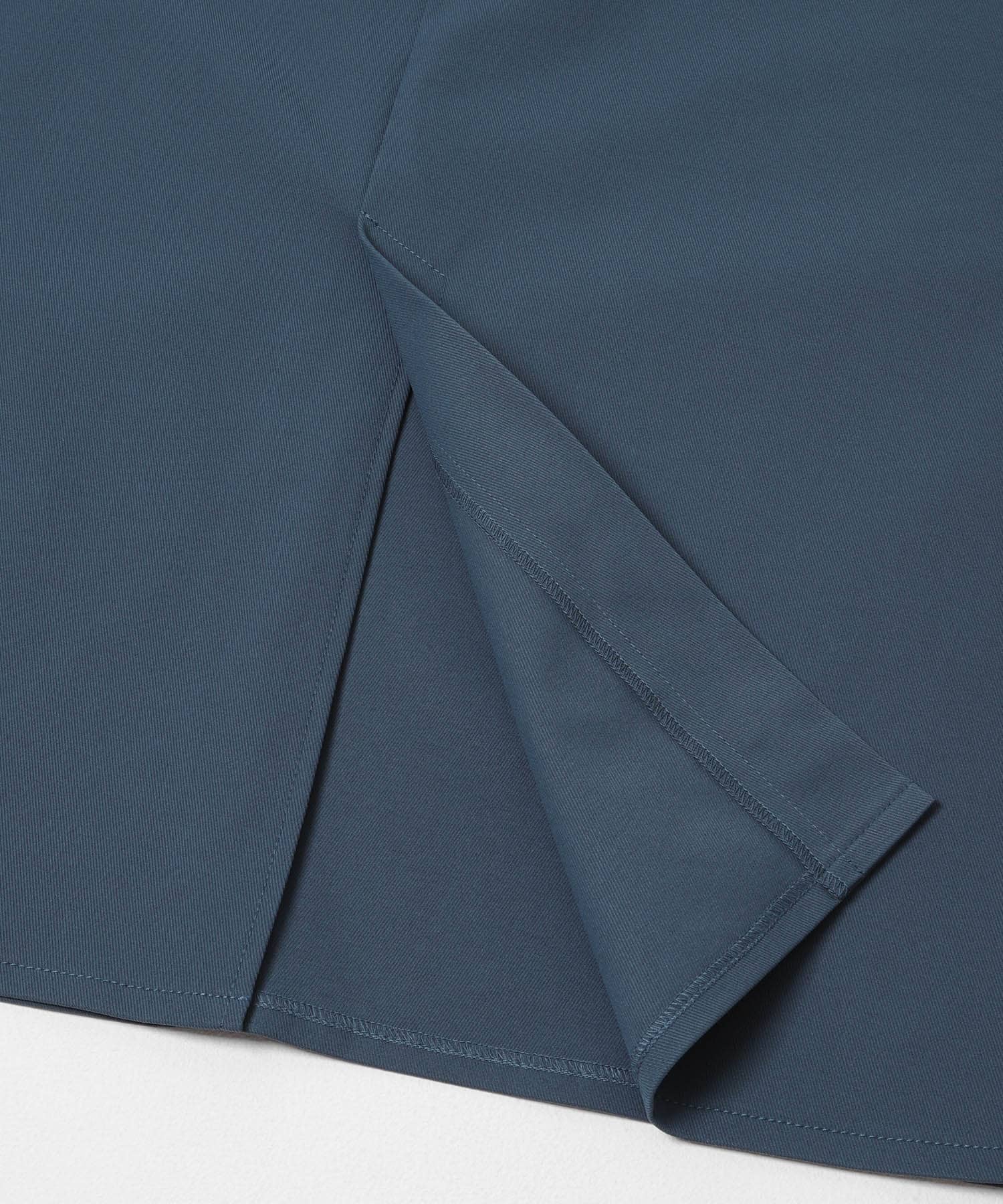 『イージーケア』フロントポケットチノスカート BLUE S