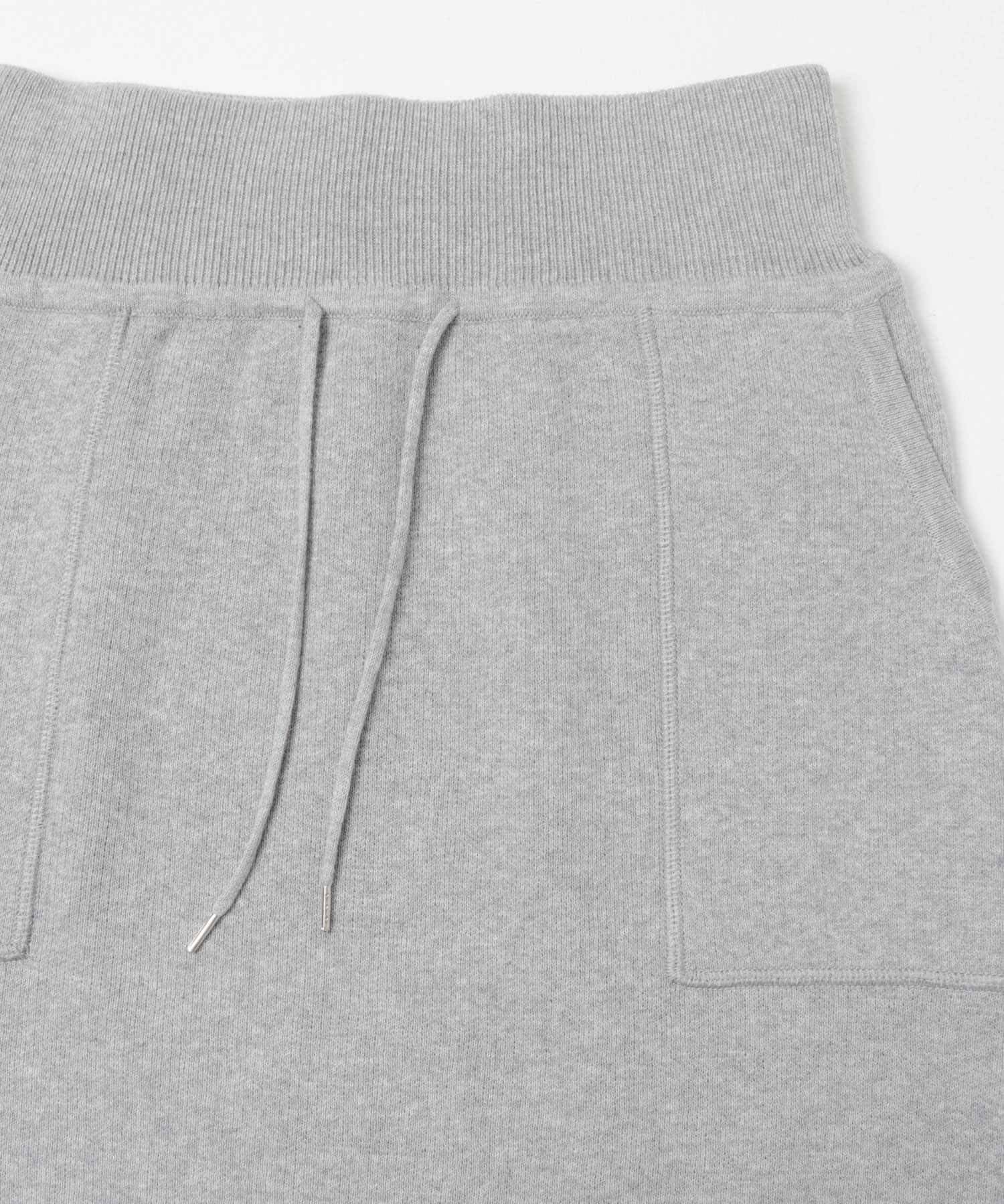 『洗濯可』スウェットライクニットスカート GRAY One